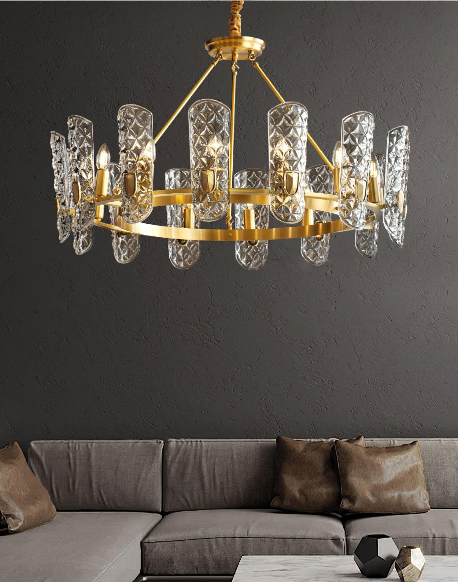 Brass Central Chandelier - Blowlighting