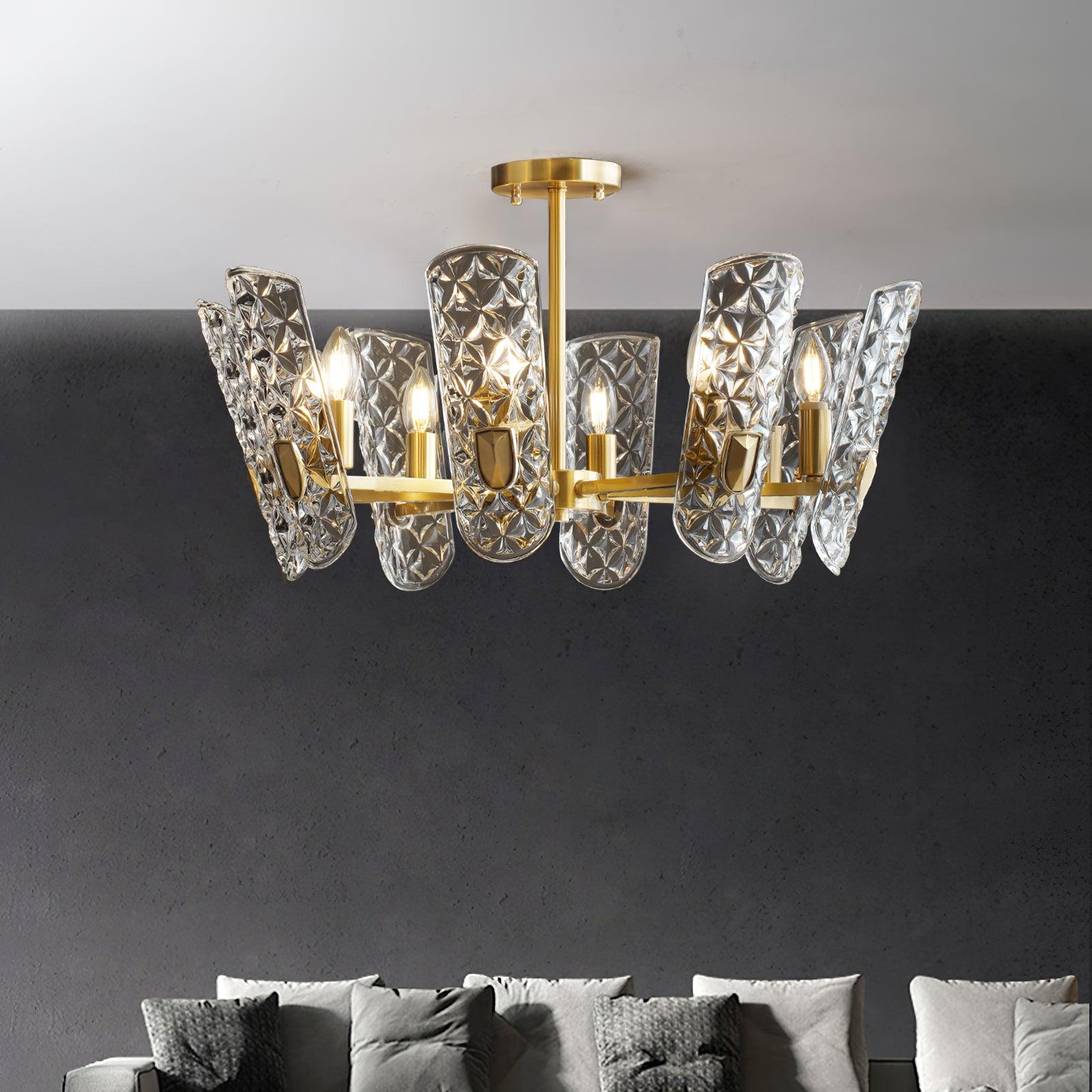 Brass Central Chandelier - Blowlighting