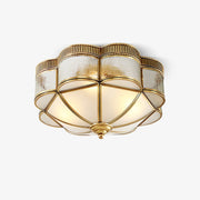 Brass Domed Flush Ceiling Lamp - Blowlighting