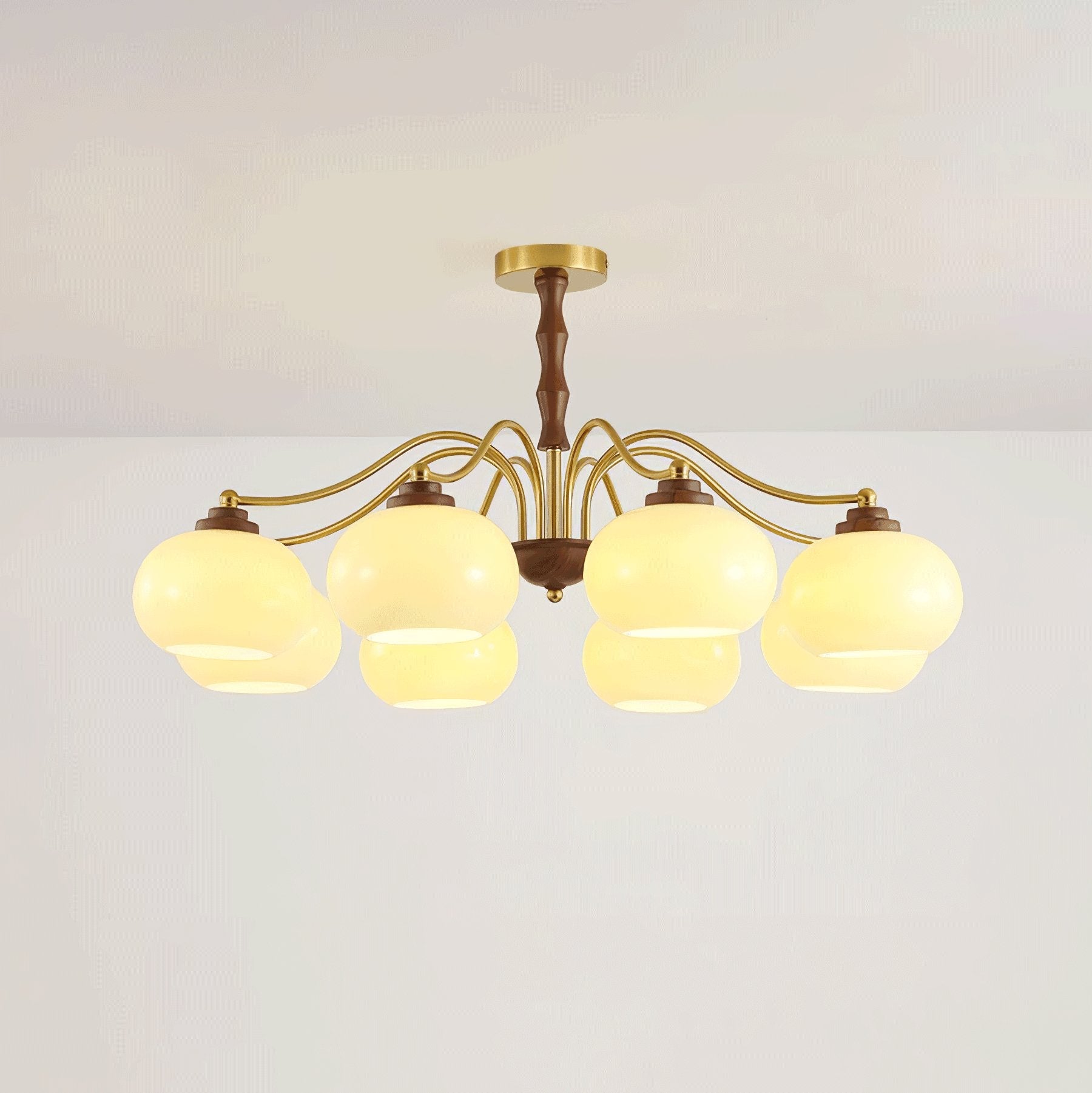 Persimmon Glass Globe Chandelier - Blowlighting