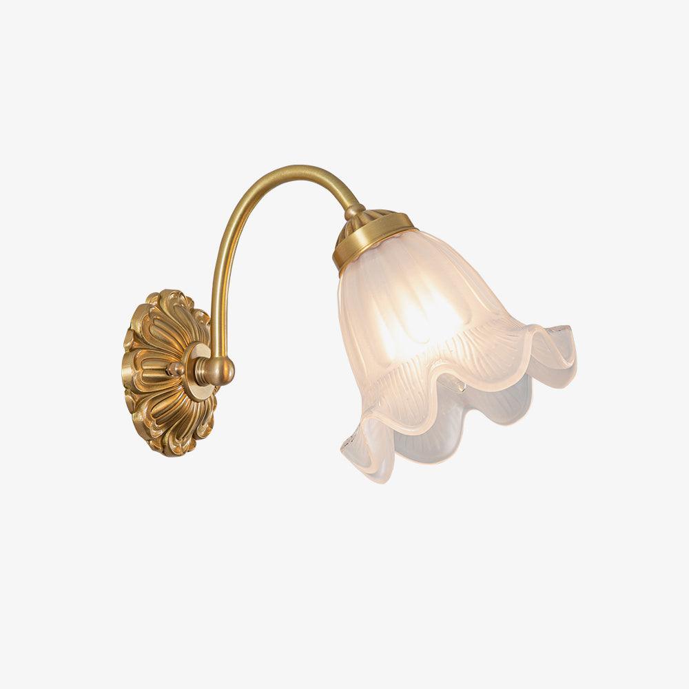 Brass Floral Glass Sconce - Blowlighting