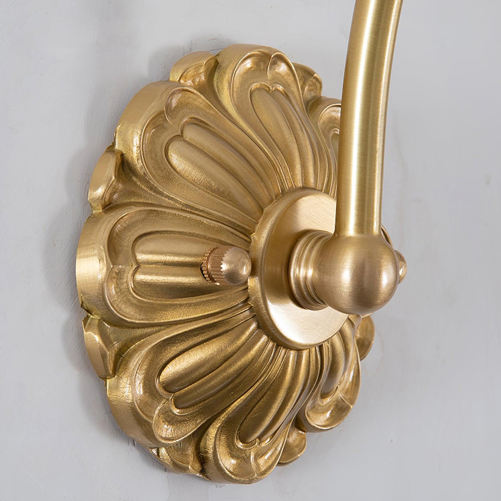 Brass Floral Glass Sconce - Blowlighting