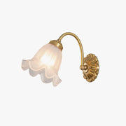 Brass Floral Glass Sconce - Blowlighting