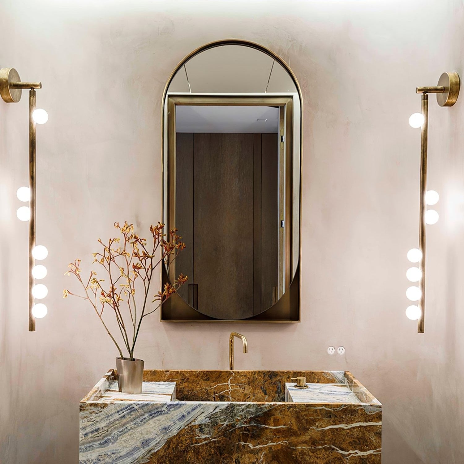 Brass Glass Tube Wall Lamp - Blowlighting