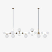 Brass Glass Globe Chandelier - Blowlighting