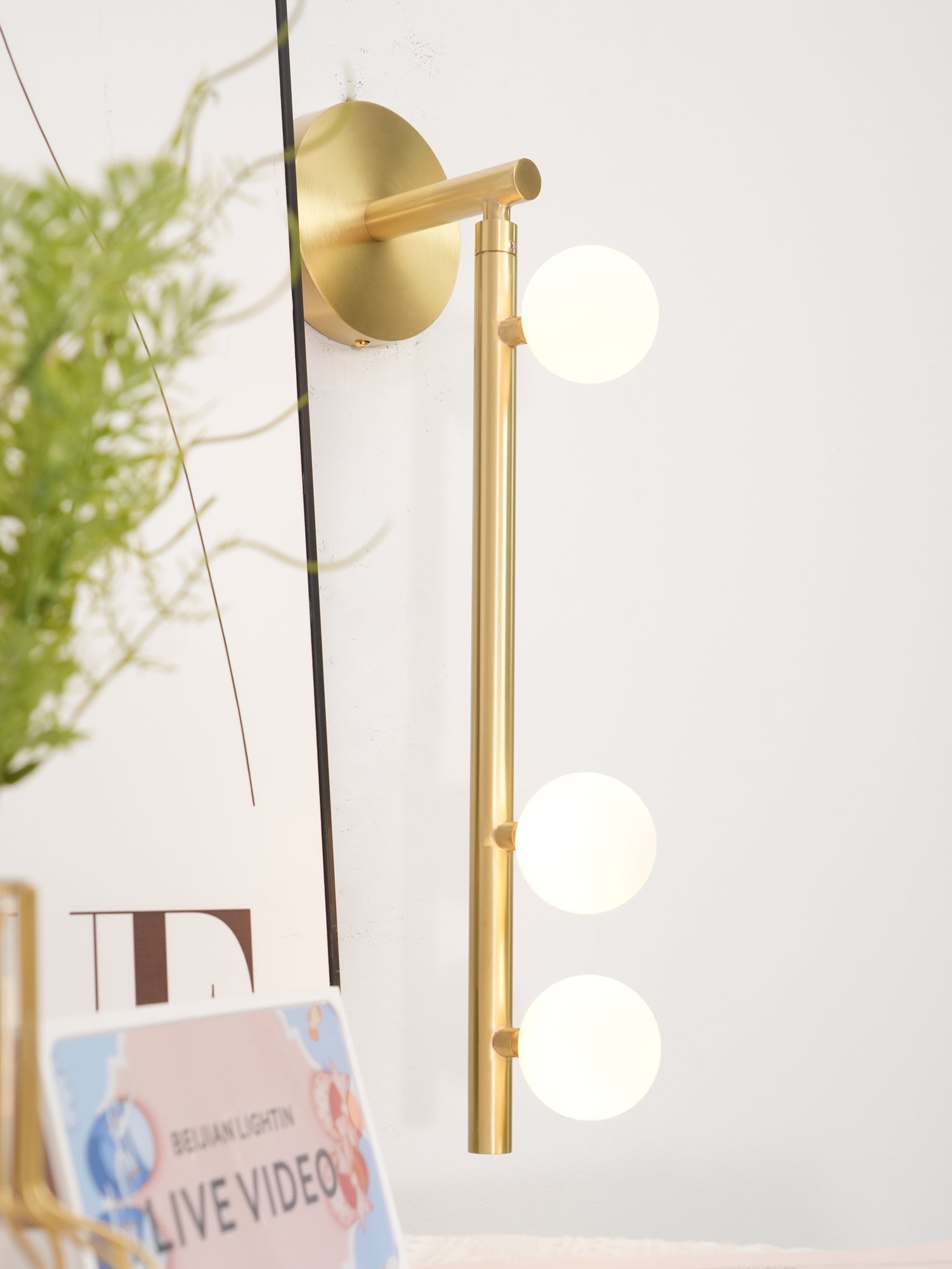 Brass Glass Tube Wall Lamp - Blowlighting
