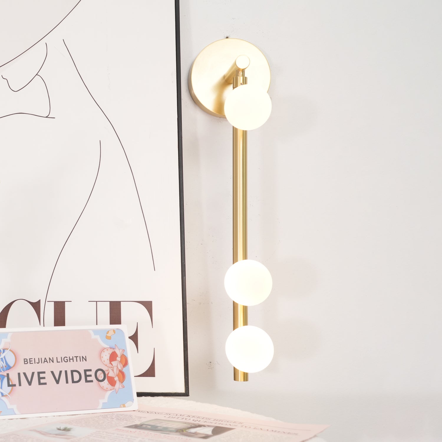 Brass Glass Tube Wall Lamp - Blowlighting