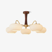Brass Wooden Persimmon Chandelier - Blowlighting