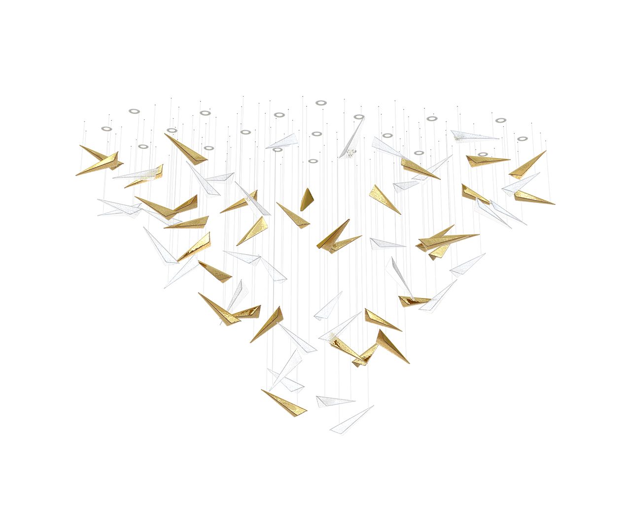 Nyvinia Glass Feather-Shape Chandelier - Blowlighting