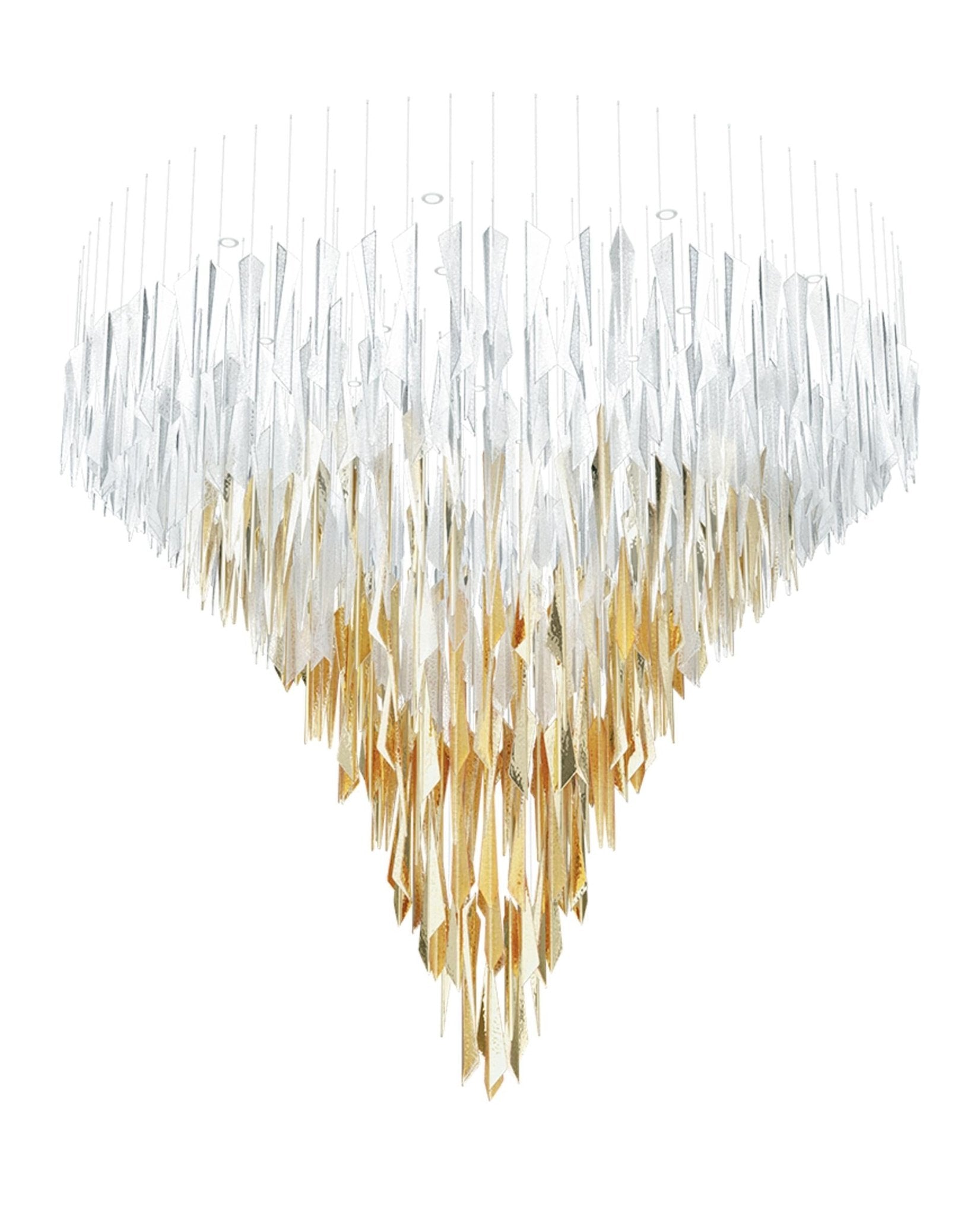 Nyvinia Glass Feather-Shape Chandelier - Blowlighting