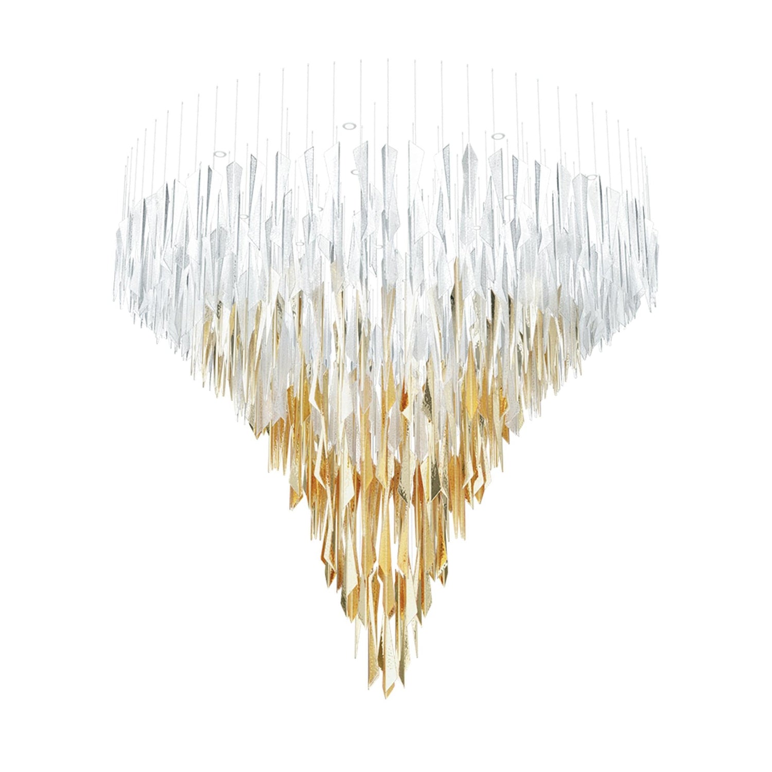 Nyvinia Glass Feather-Shape Chandelier - Blowlighting