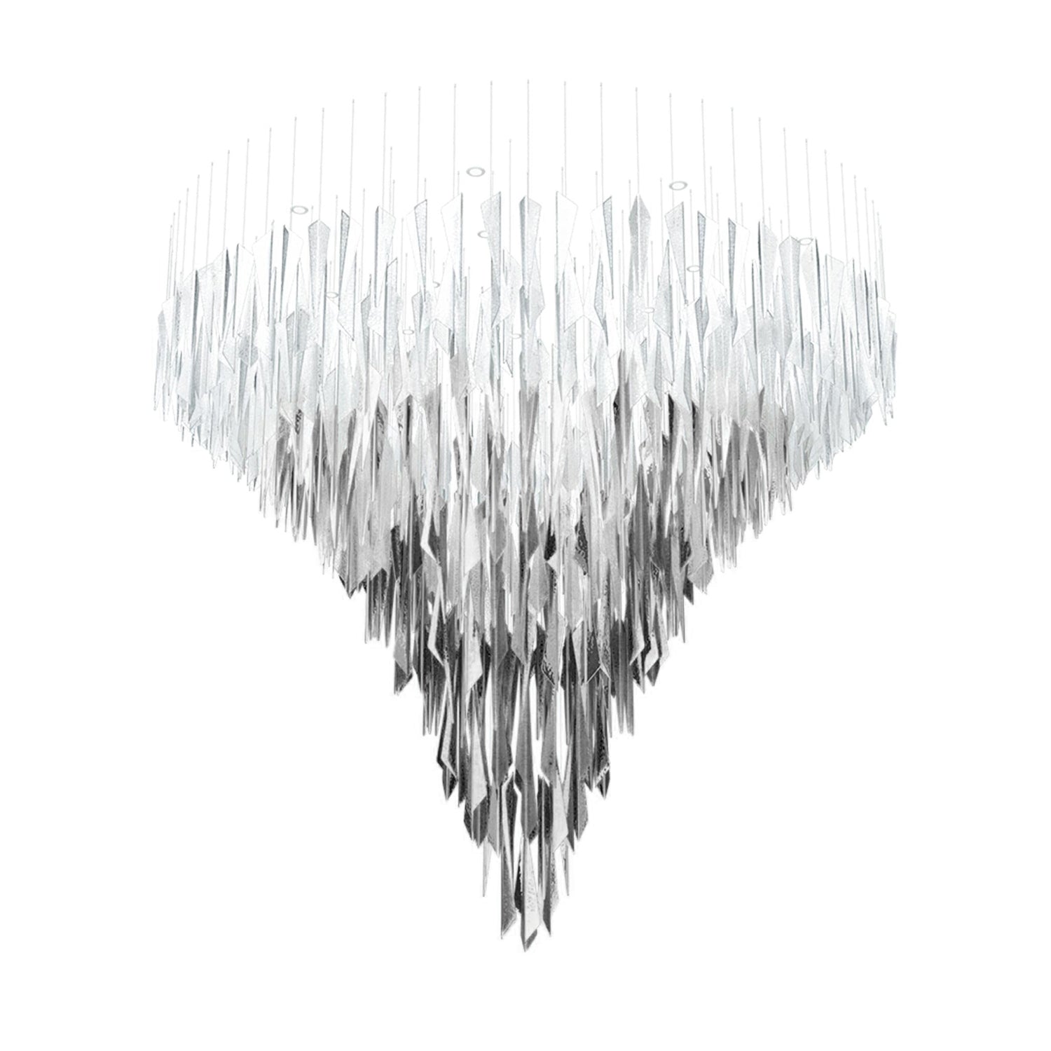 Nyvinia Glass Feather-Shape Chandelier - Blowlighting