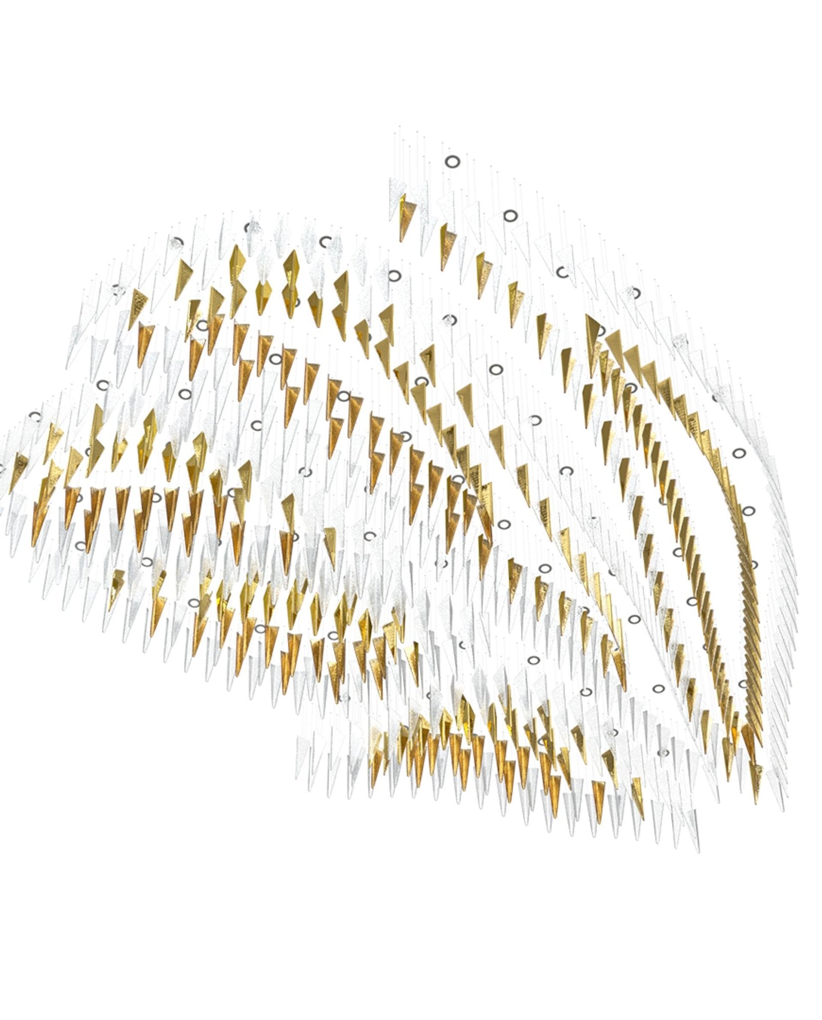Nyvinia Glass Feather-Shape Chandelier - Blowlighting