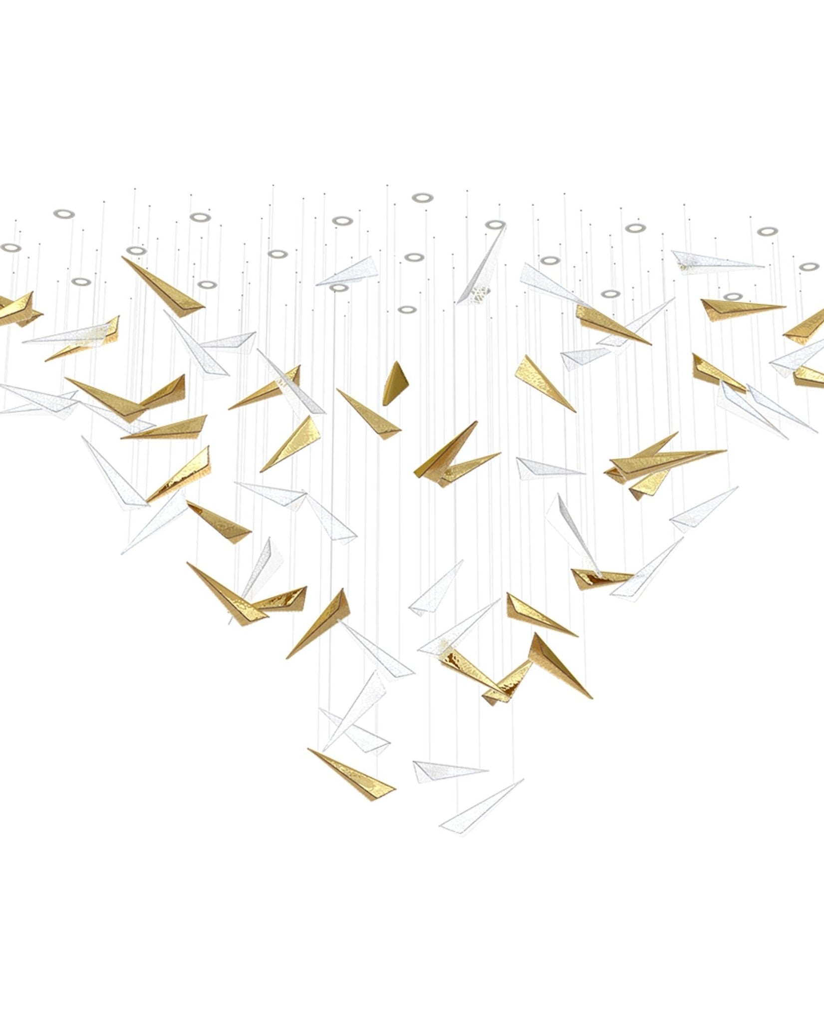 Nyvinia Glass Feather-Shape Chandelier - Blowlighting