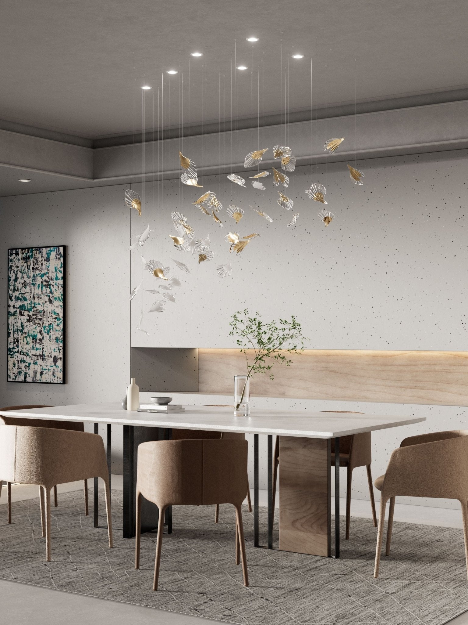 Asorus Artistic Leaf-Shape Chandelier - Blowlighting