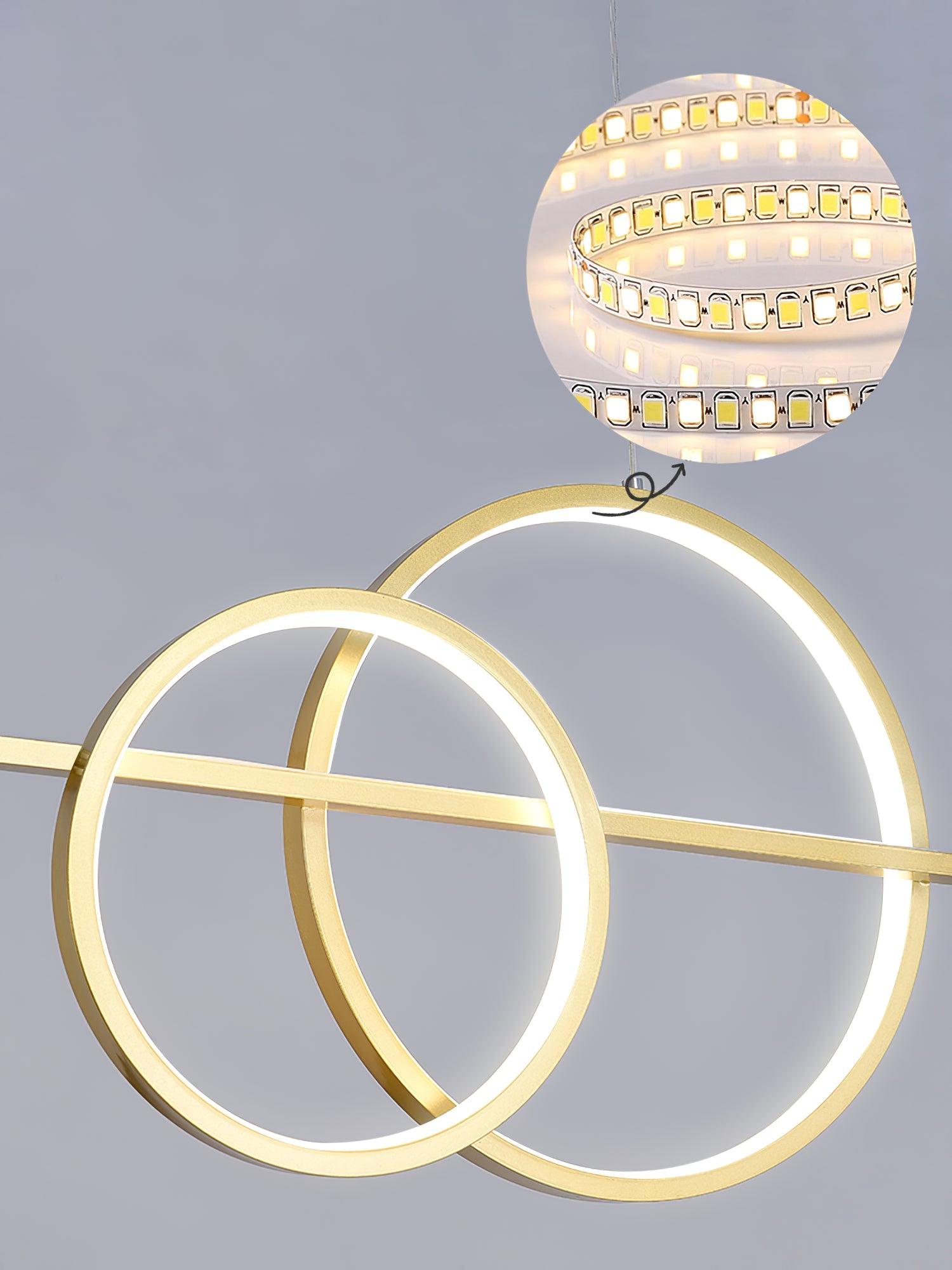 Brooklyn Double Circle Chandelier - Blowlighting