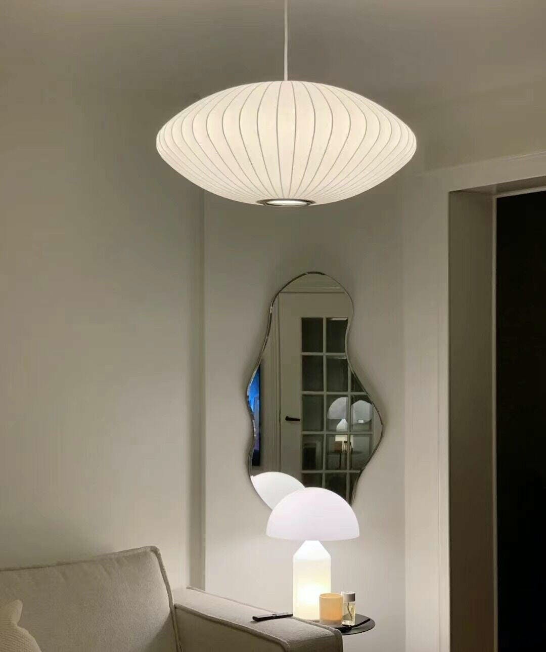 Bubble Mulberry Silk Pendant Lamp - Blowlighting