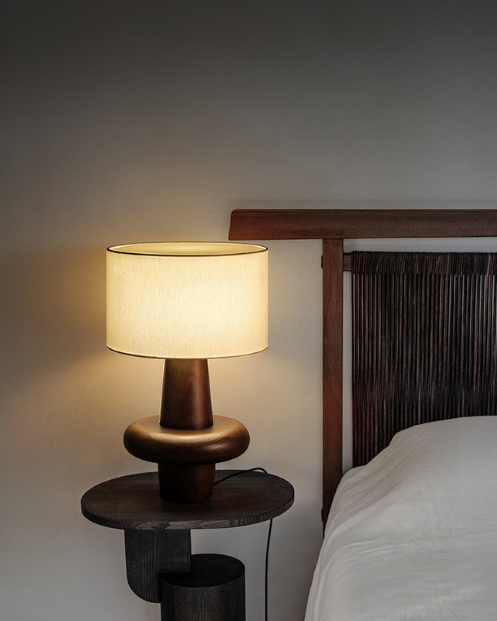 Ring Minimalist Wood Table Lamp - Blowlighting