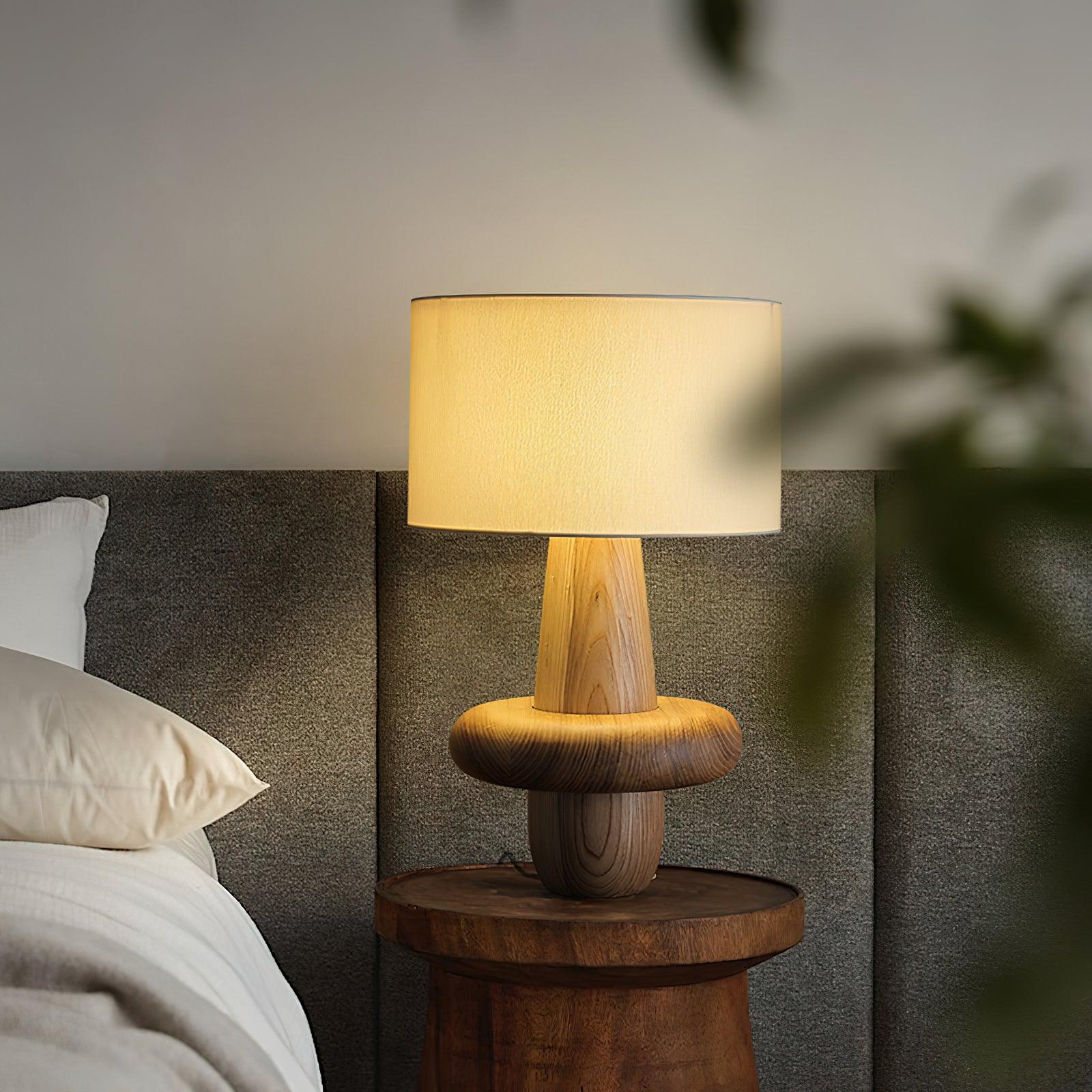 Ring Minimalist Wood Table Lamp - Blowlighting