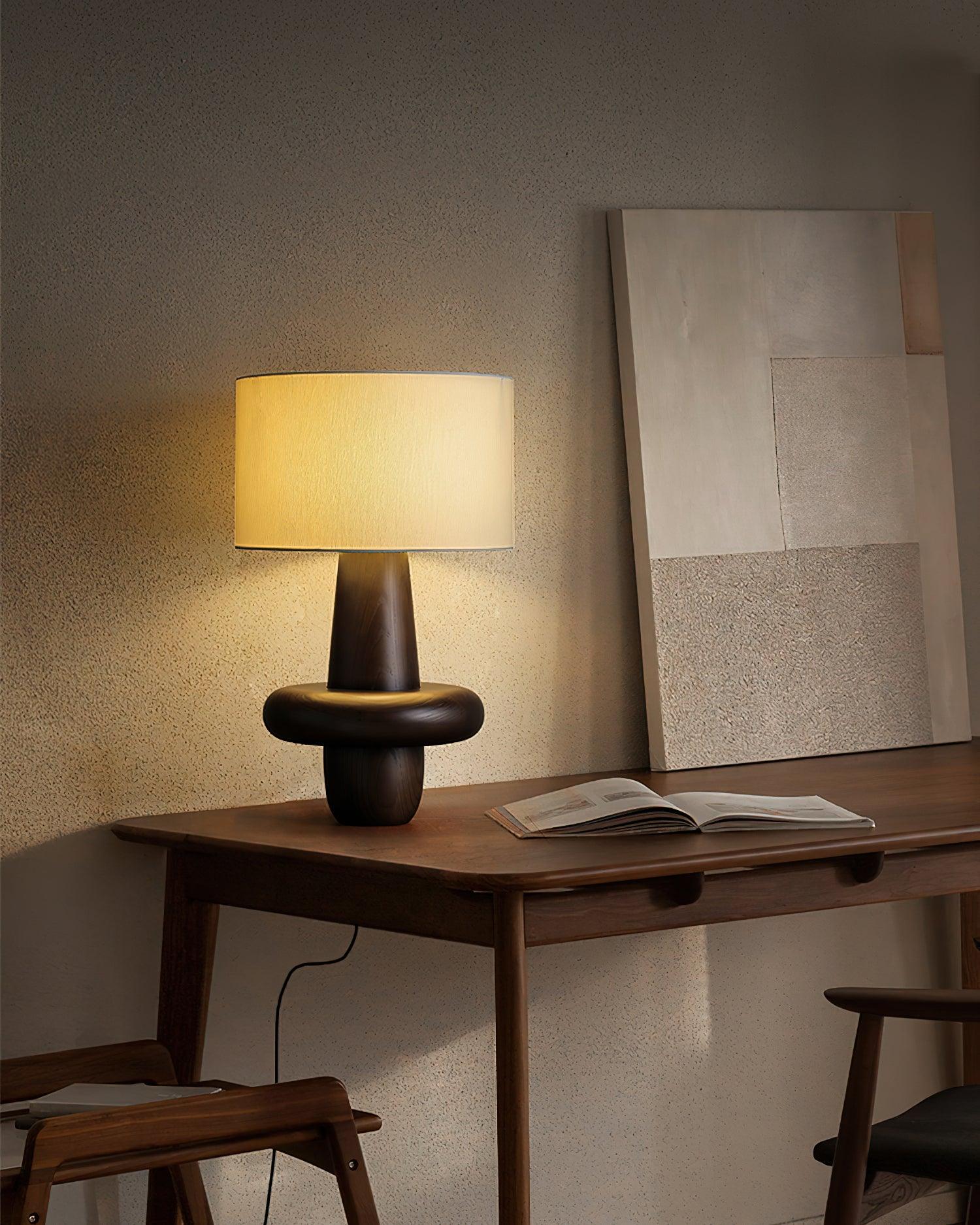 Ring Minimalist Wood Table Lamp - Blowlighting