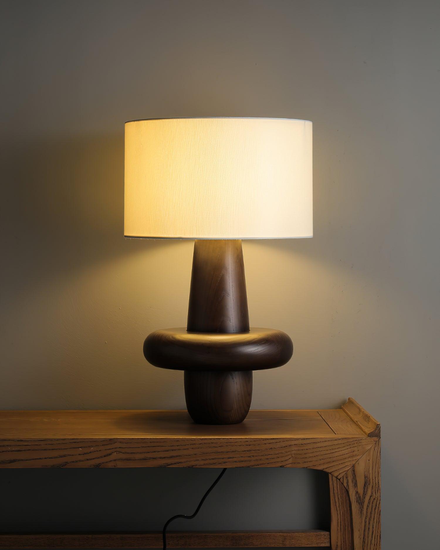 Ring Minimalist Wood Table Lamp - Blowlighting