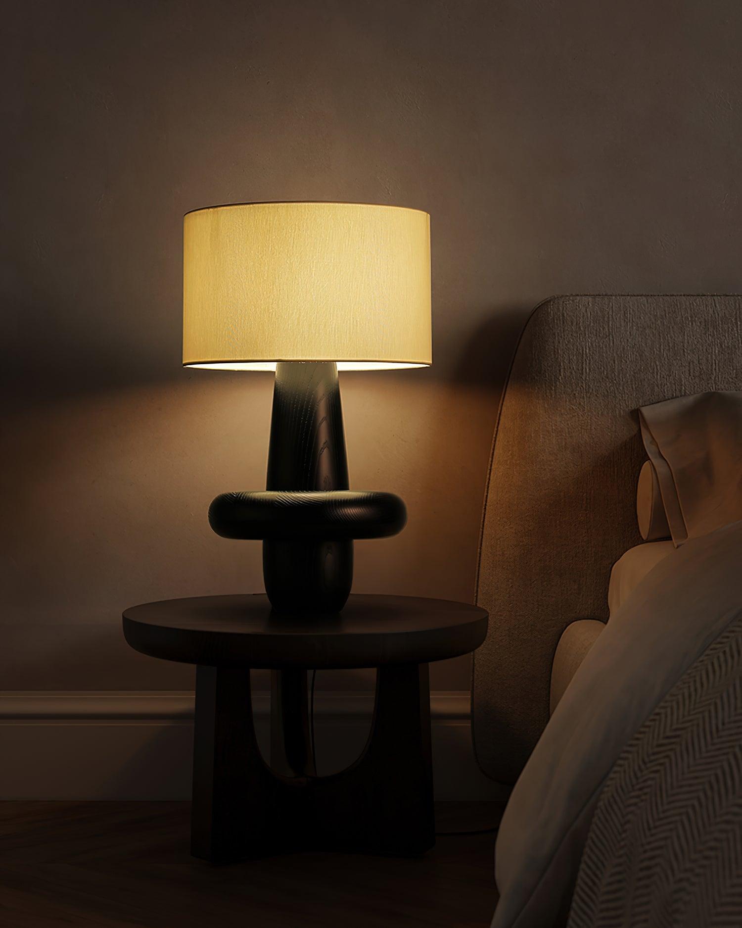 Ring Minimalist Wood Table Lamp - Blowlighting
