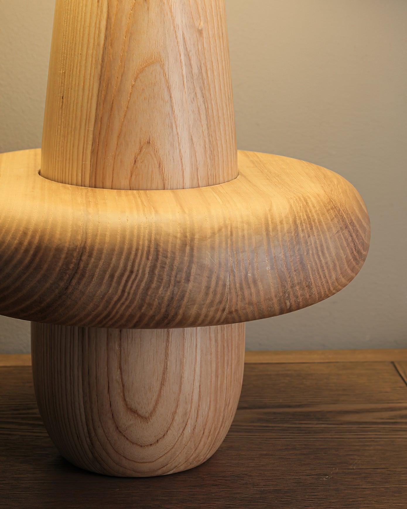 Ring Minimalist Wood Table Lamp - Blowlighting