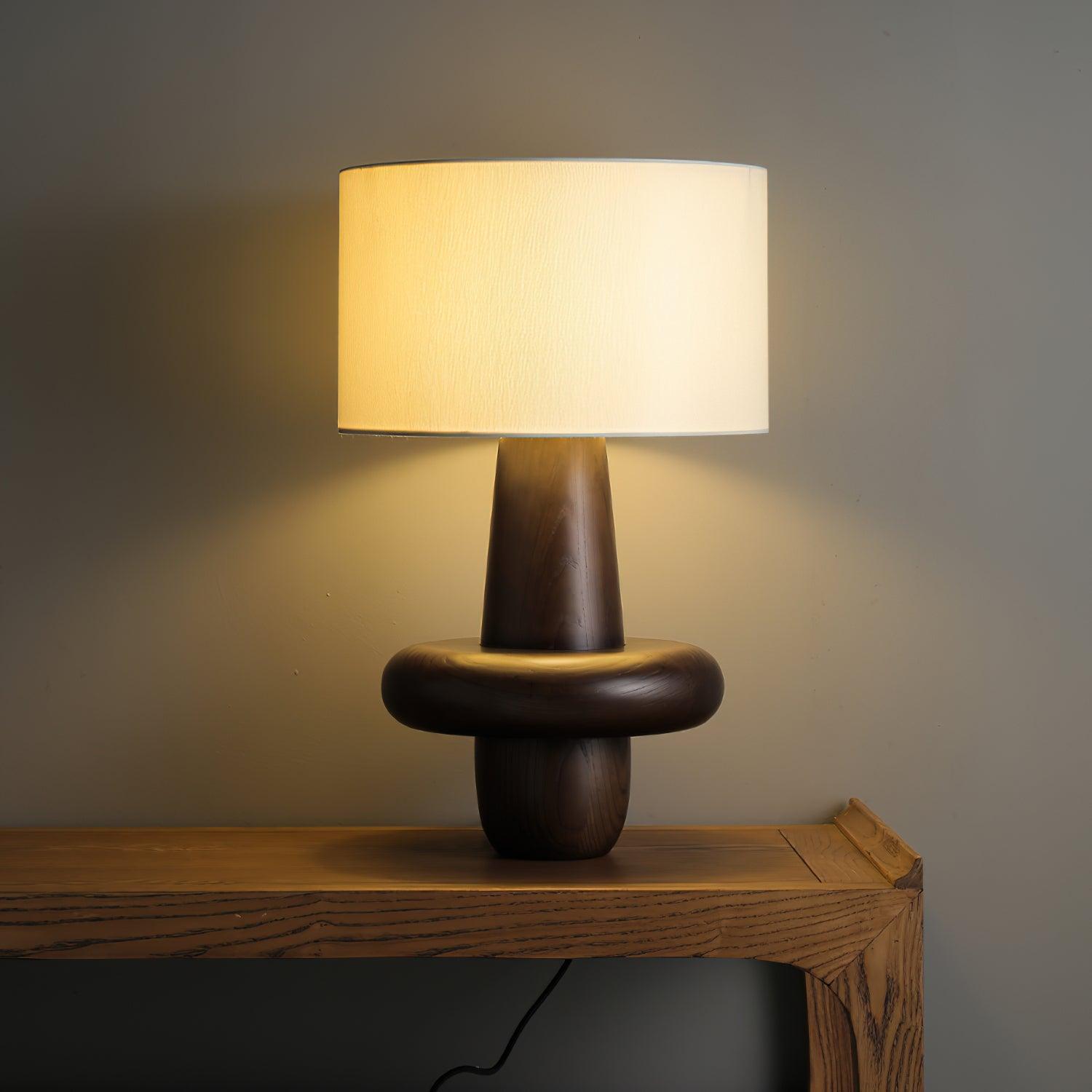 Ring Minimalist Wood Table Lamp - Blowlighting