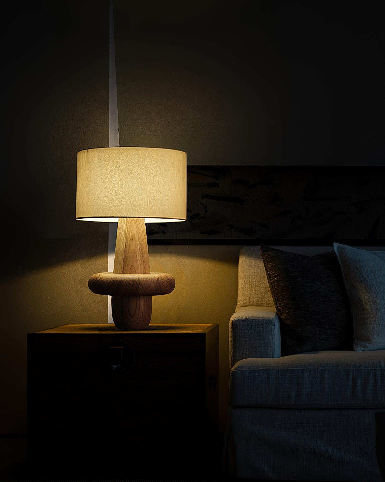 Ring Minimalist Wood Table Lamp - Blowlighting