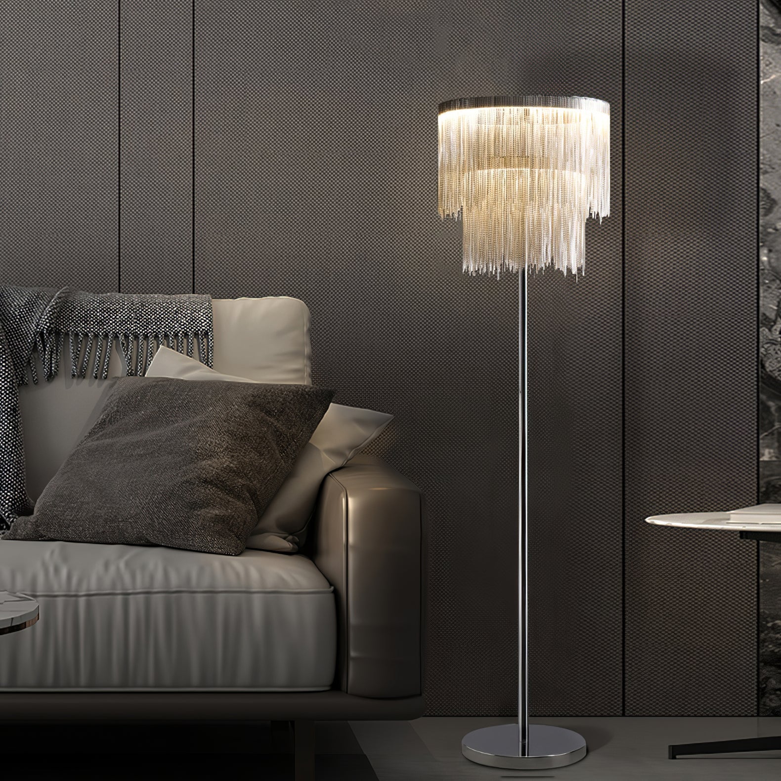 Cadena Tassel Floor Lamp - Blowlighting