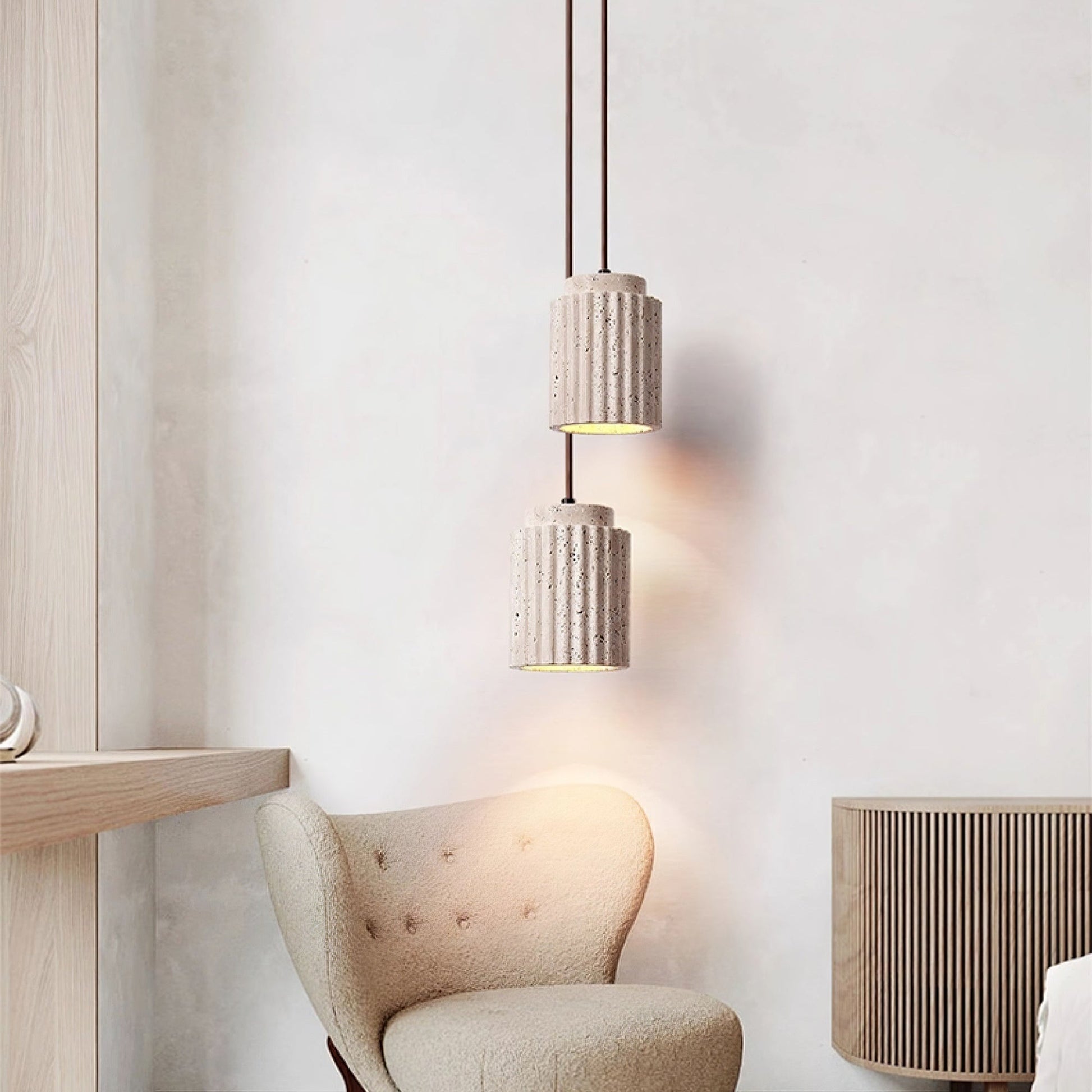 Mysolel Travertine Pendant Light - Blowlighting