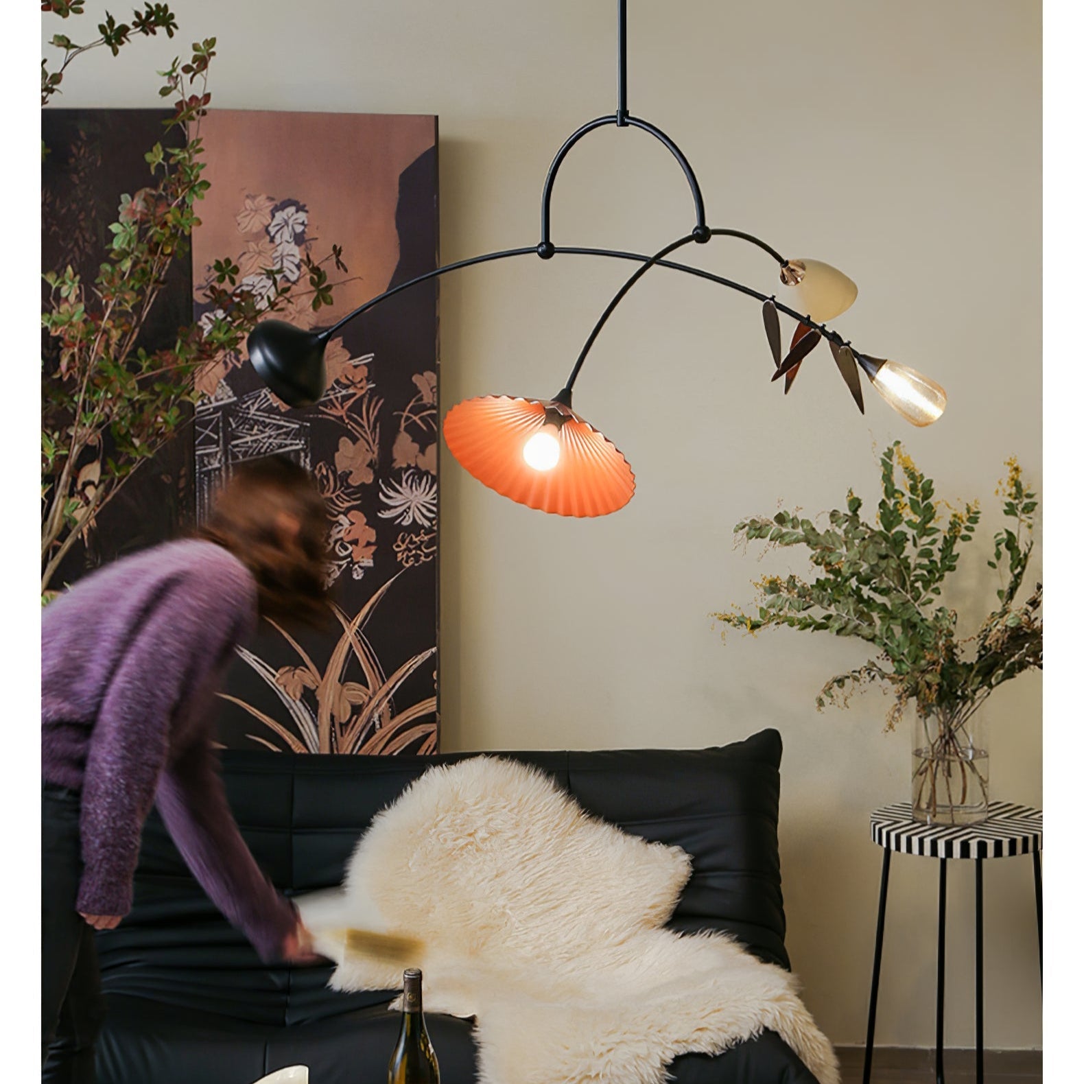 FloraCurv Glass Artisan Pendant Light - Blowlighting