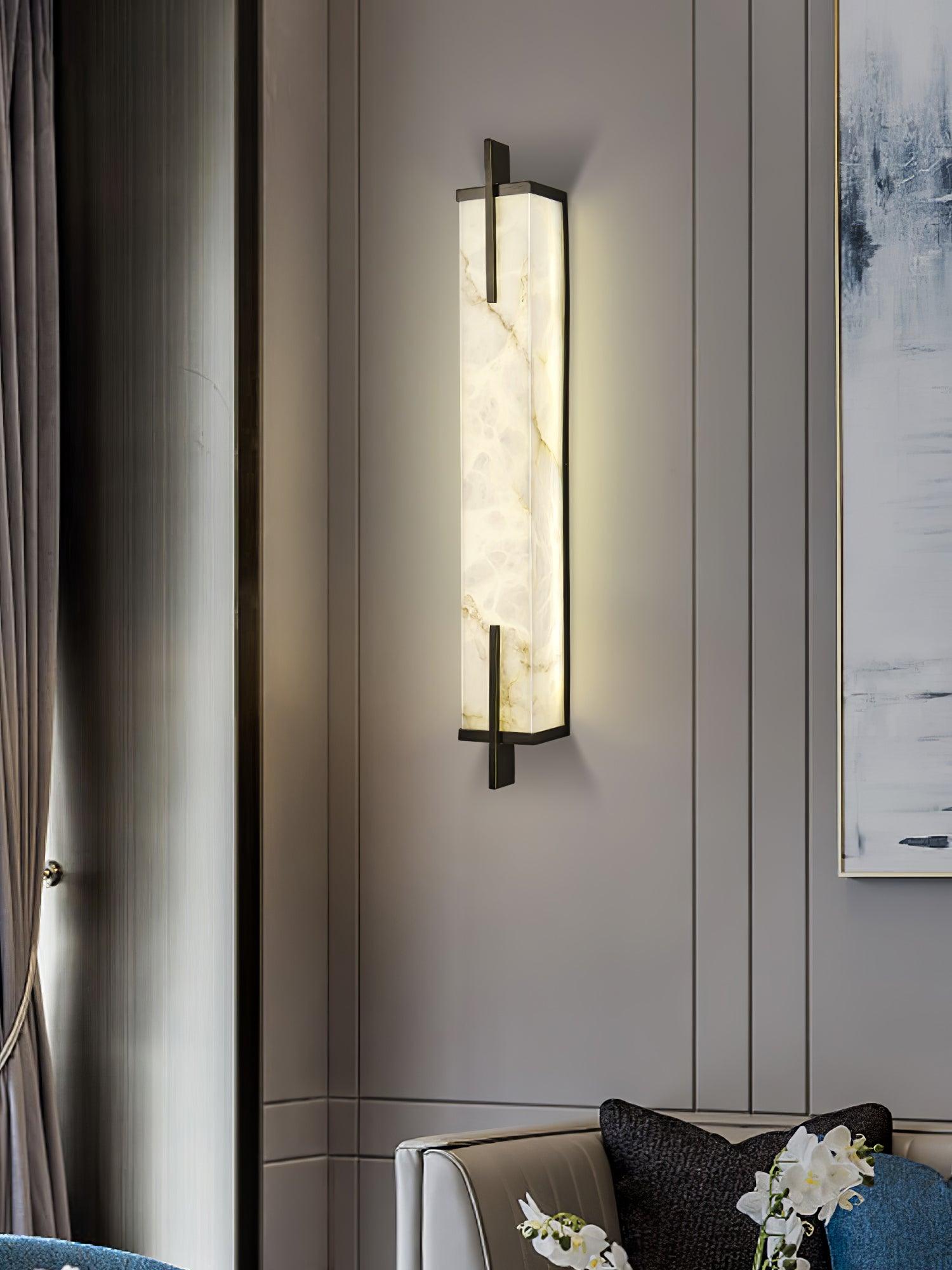 Aurcarir Rectangular Alabaster Wall Light - Blowlighting