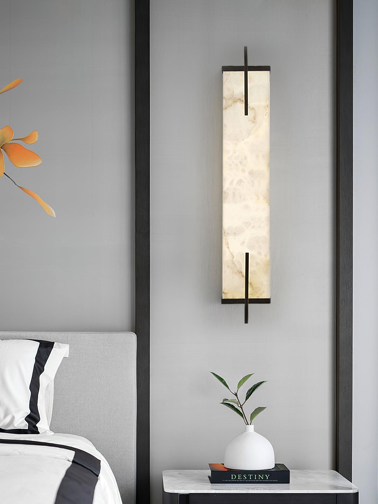 Aurcarir Rectangular Alabaster Wall Light - Blowlighting