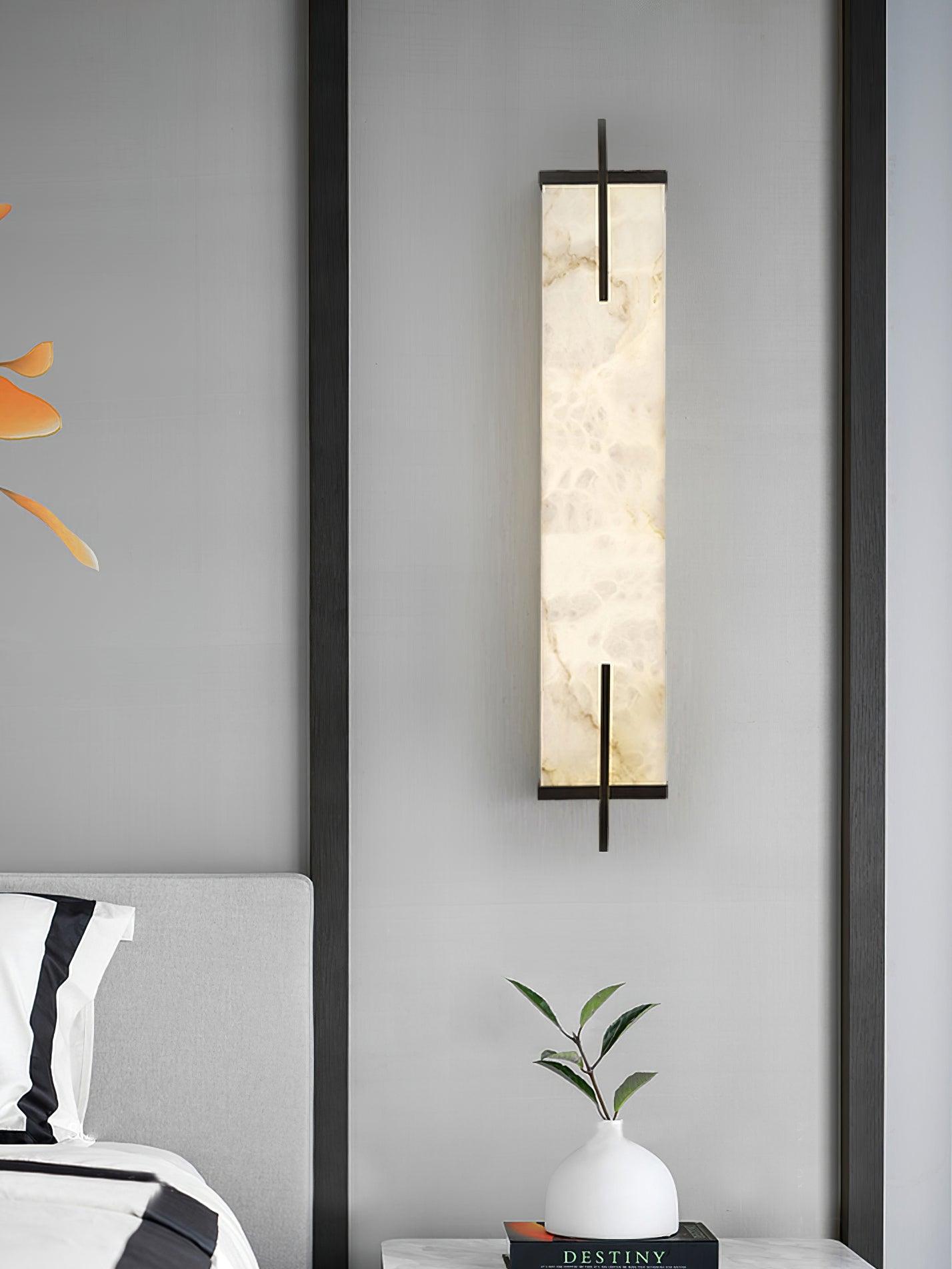 Aurcarir Rectangular Alabaster Wall Light - Blowlighting
