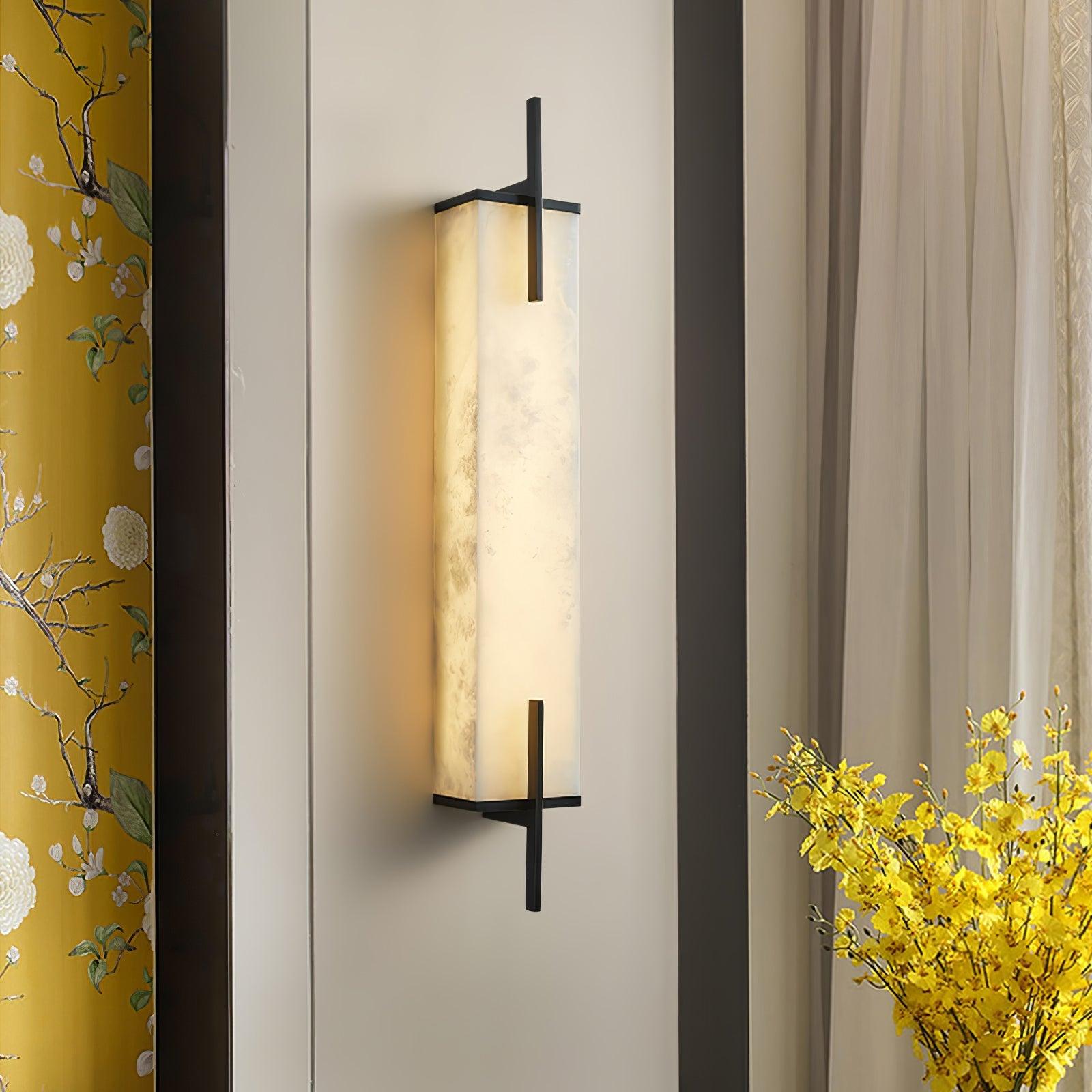 Aurcarir Rectangular Alabaster Wall Light - Blowlighting