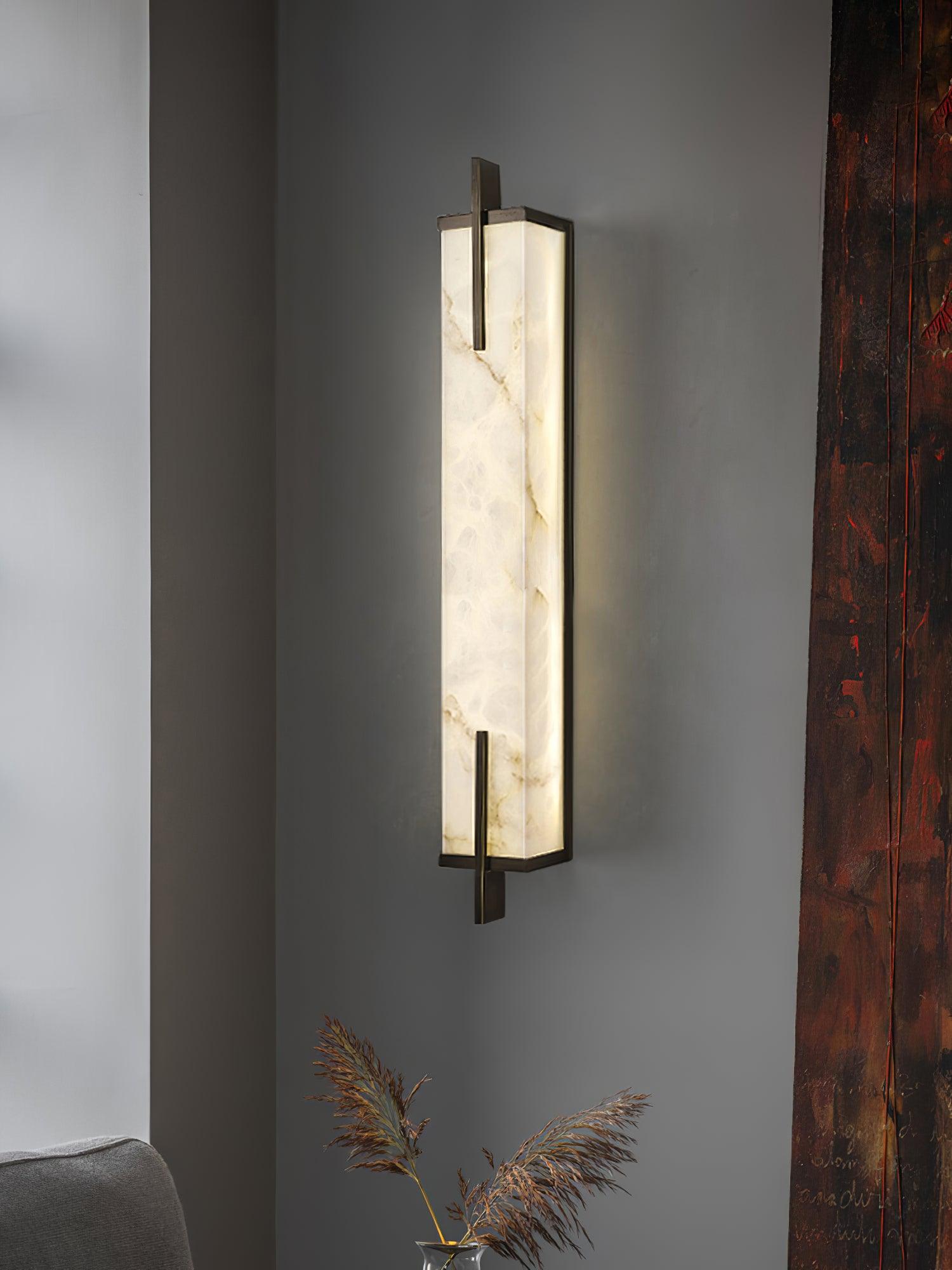 Aurcarir Rectangular Alabaster Wall Light - Blowlighting