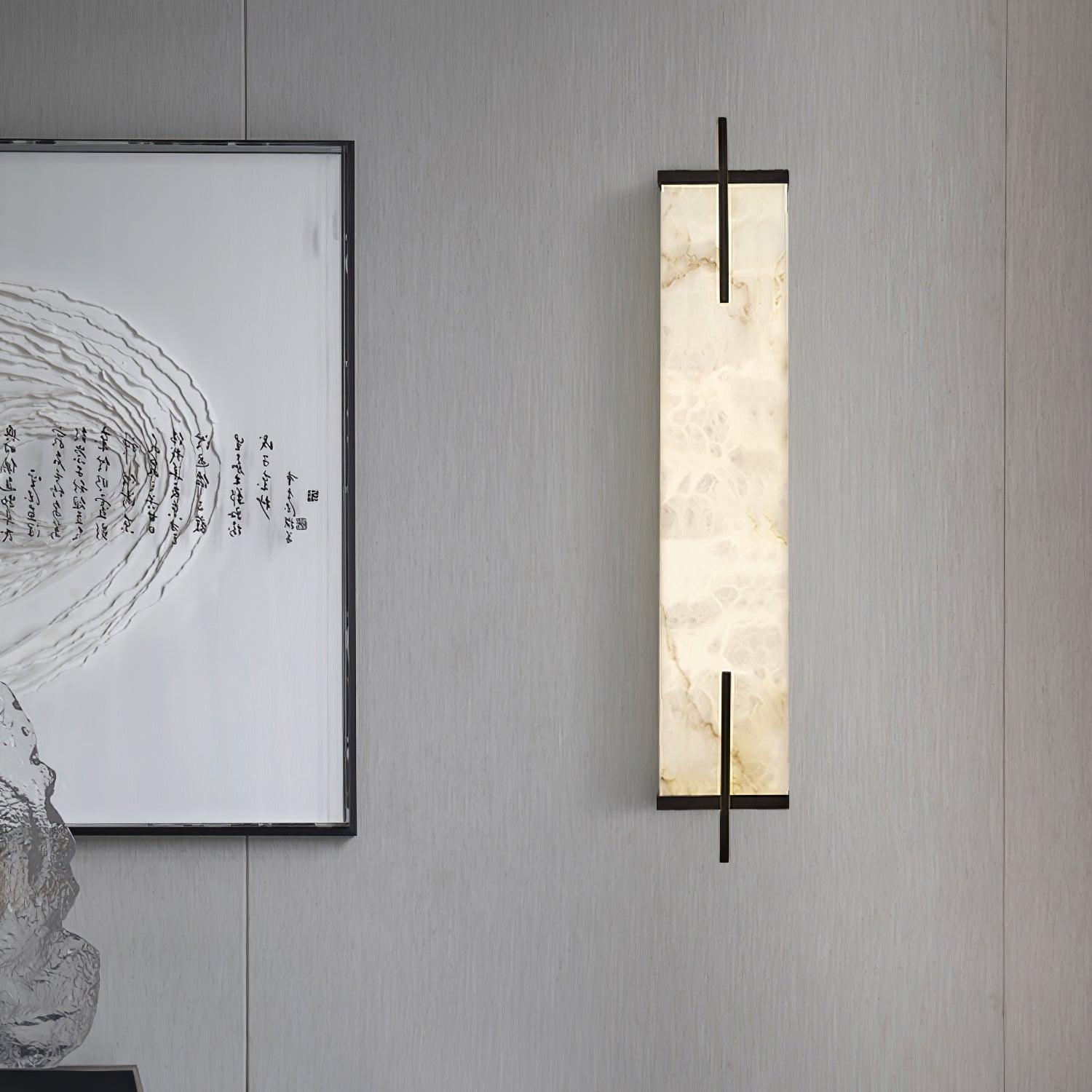 Aurcarir Rectangular Alabaster Wall Light - Blowlighting
