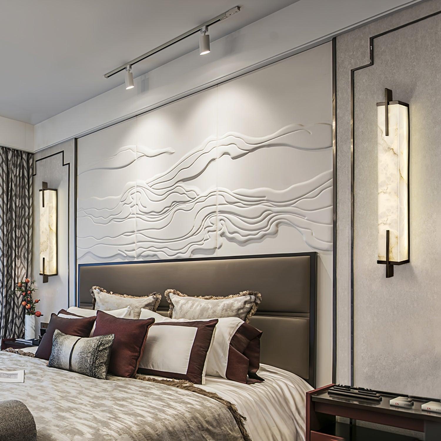 Aurcarir Rectangular Alabaster Wall Light - Blowlighting