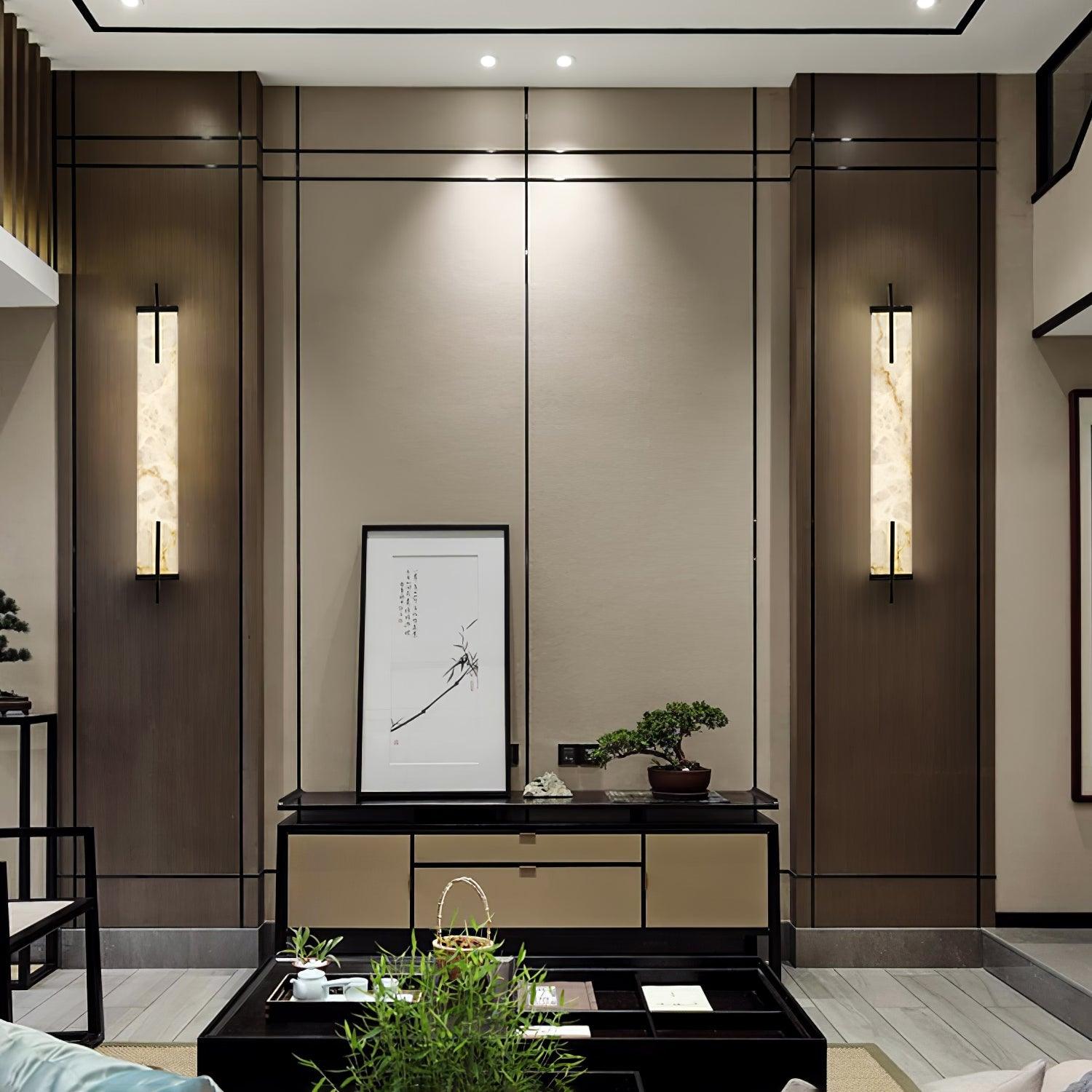 Aurcarir Rectangular Alabaster Wall Light - Blowlighting