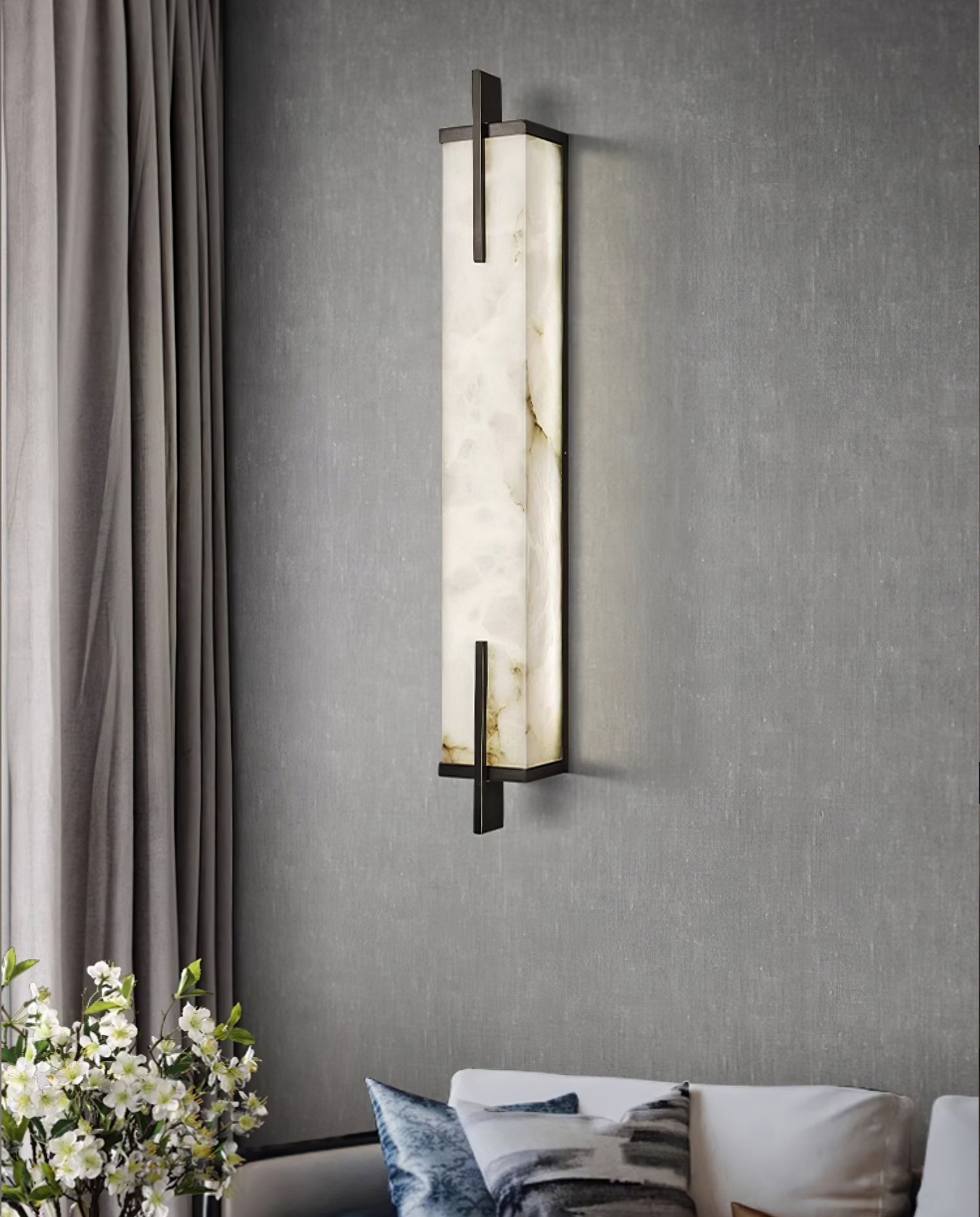 Aurcarir Rectangular Alabaster Wall Light - Blowlighting