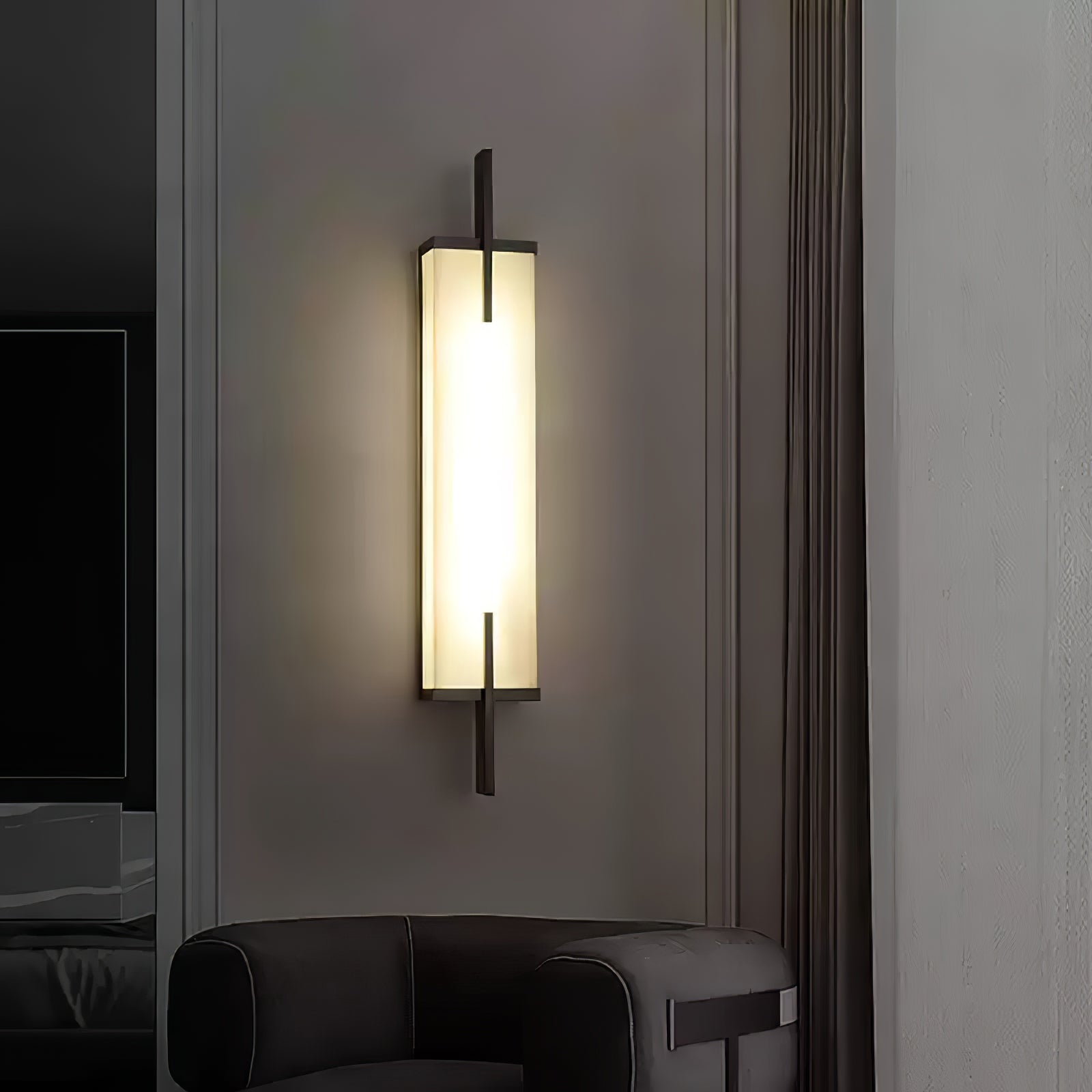 Aurcarir Rectangular Alabaster Wall Light - Blowlighting