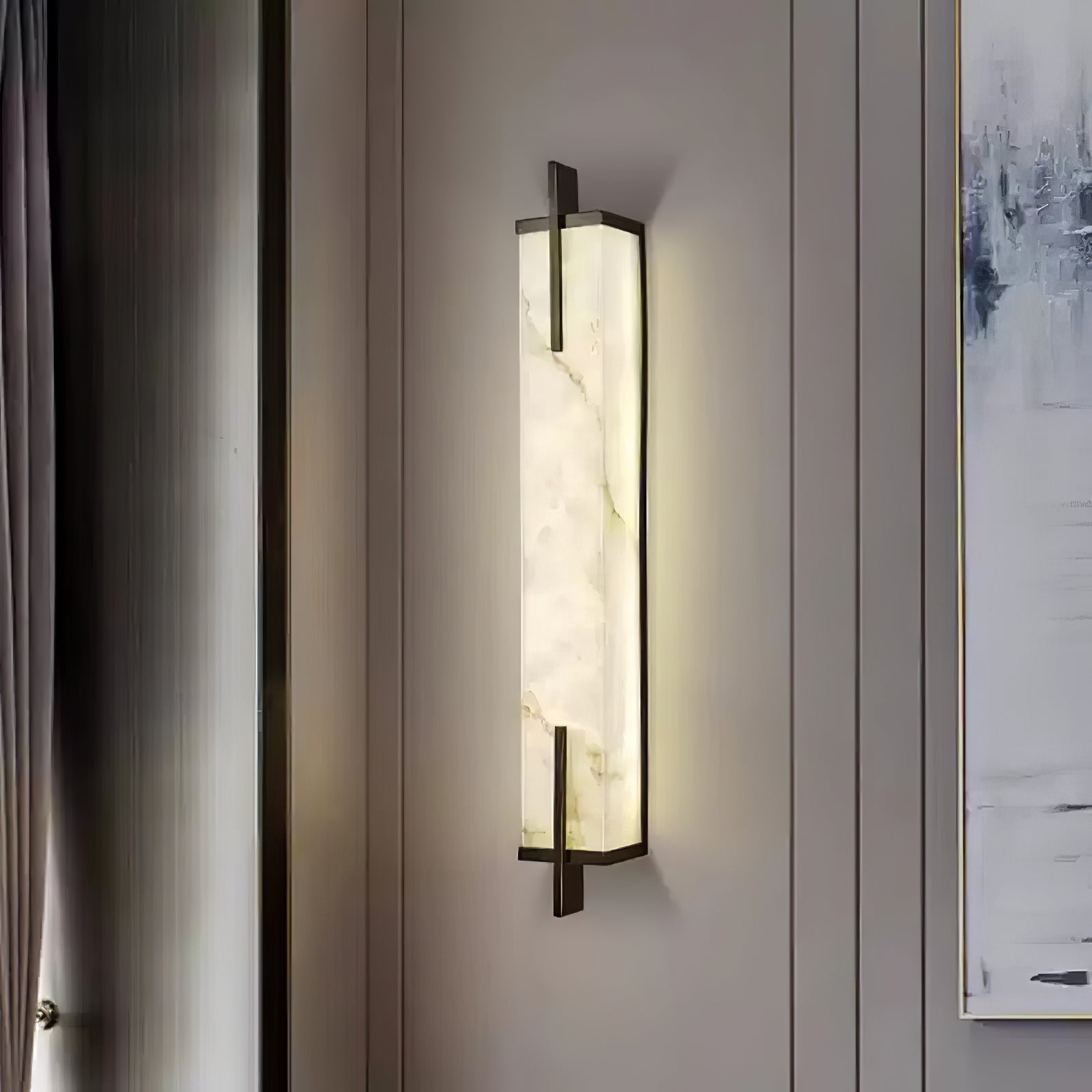 Aurcarir Rectangular Alabaster Wall Light - Blowlighting