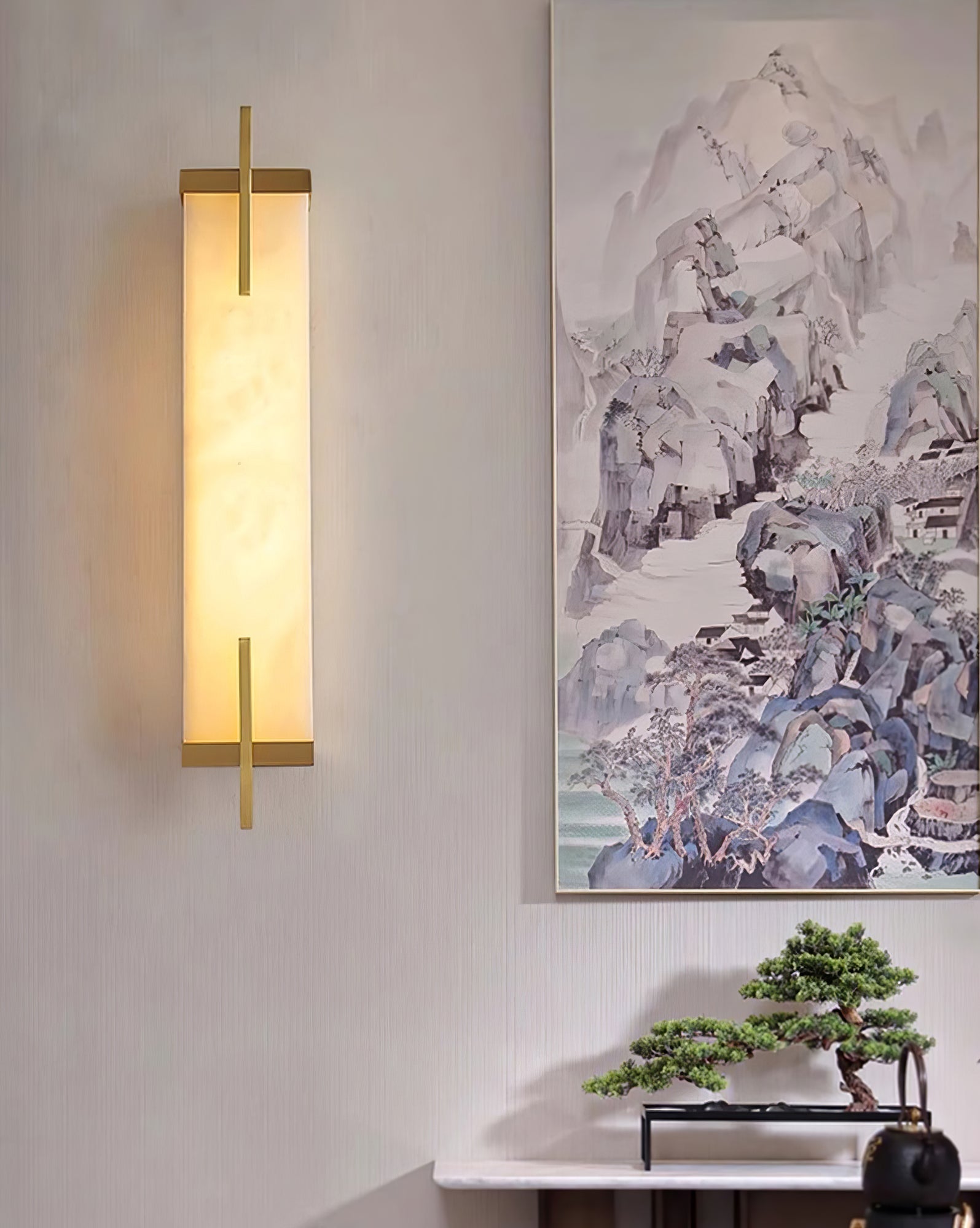 Aurcarir Rectangular Alabaster Wall Light - Blowlighting