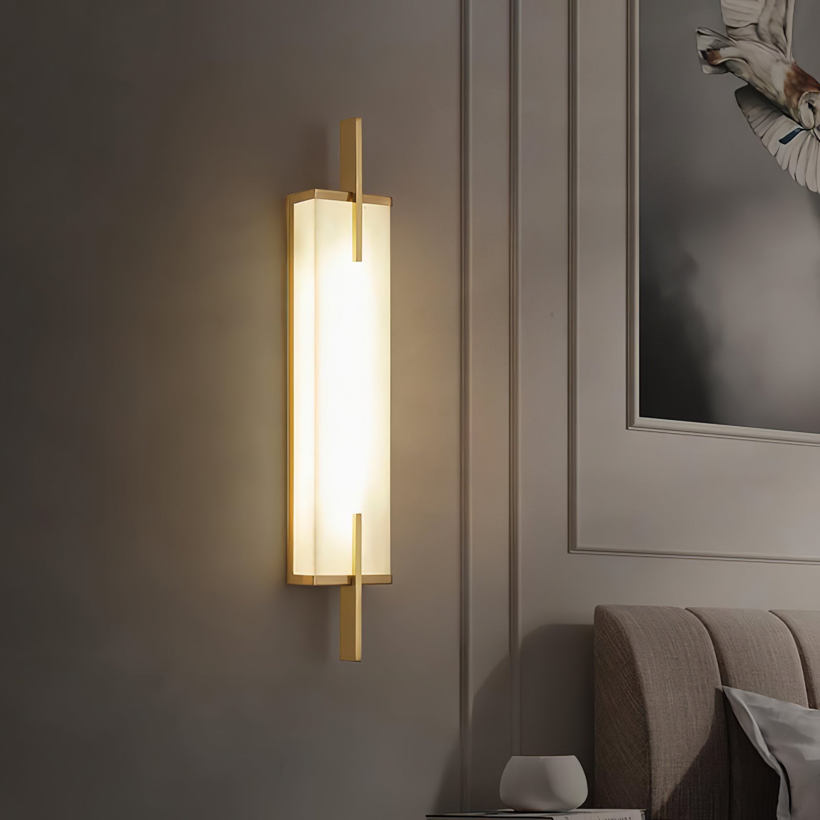 Aurcarir Rectangular Alabaster Wall Light - Blowlighting