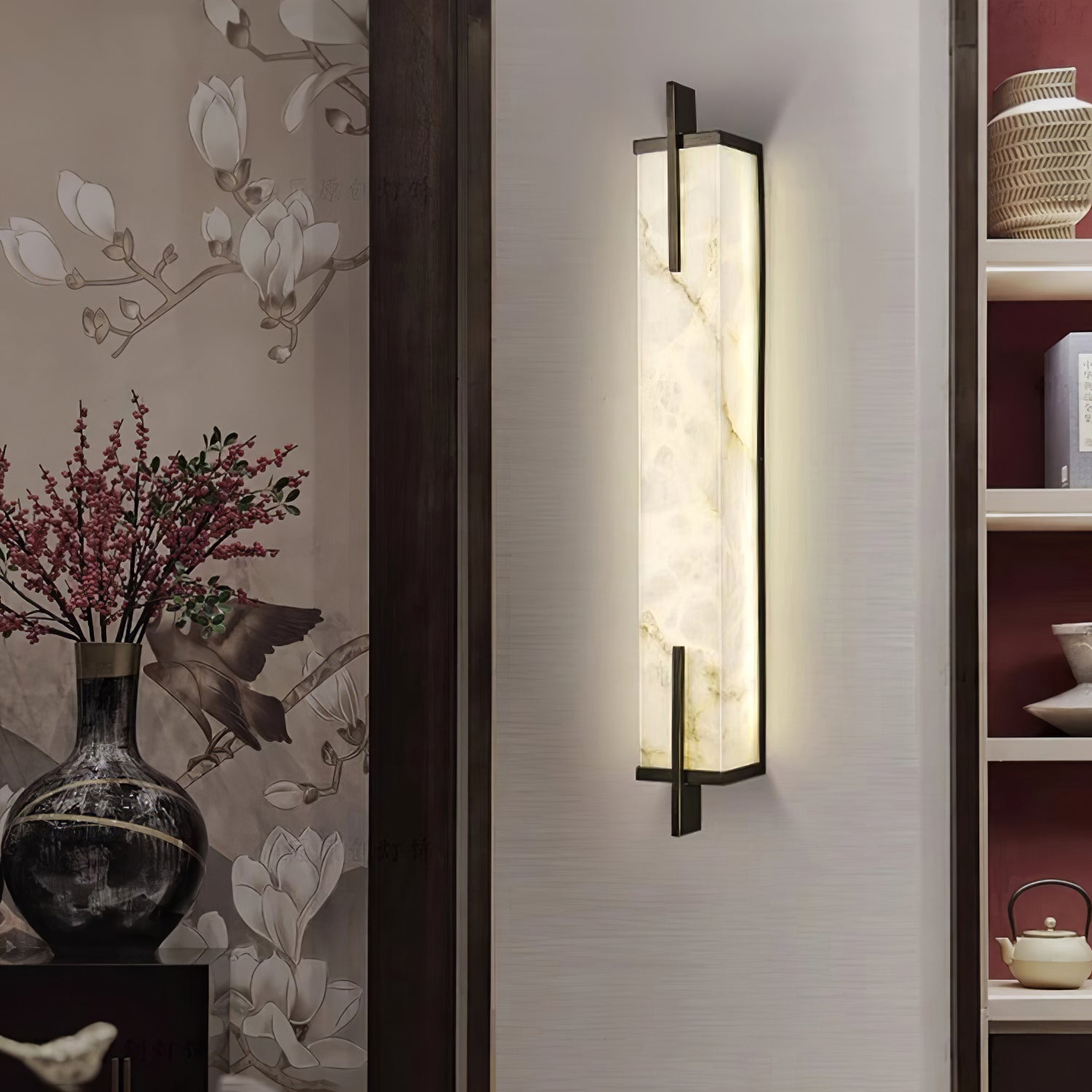 Aurcarir Rectangular Alabaster Wall Light - Blowlighting