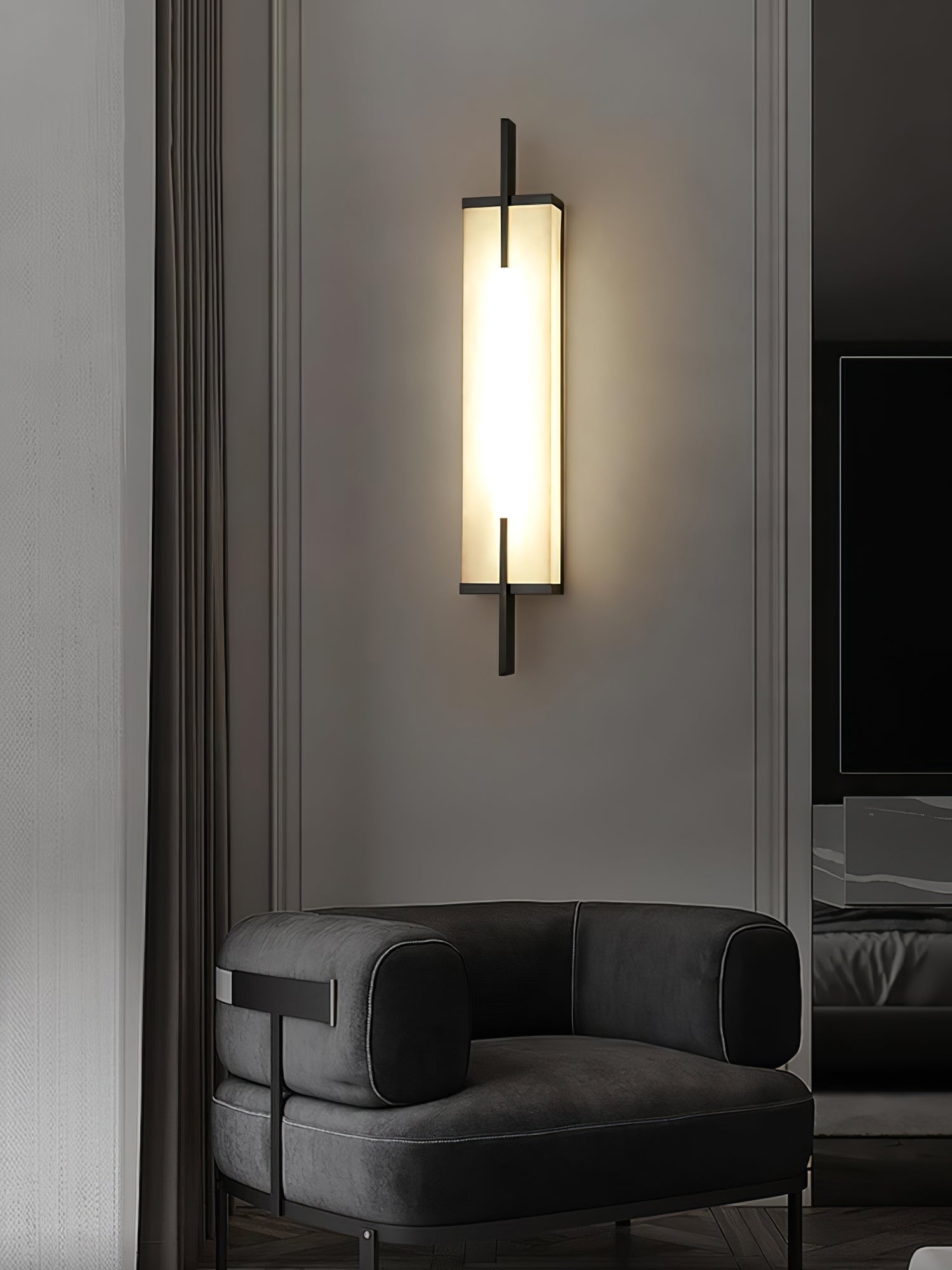 Aurcarir Rectangular Alabaster Wall Light - Blowlighting