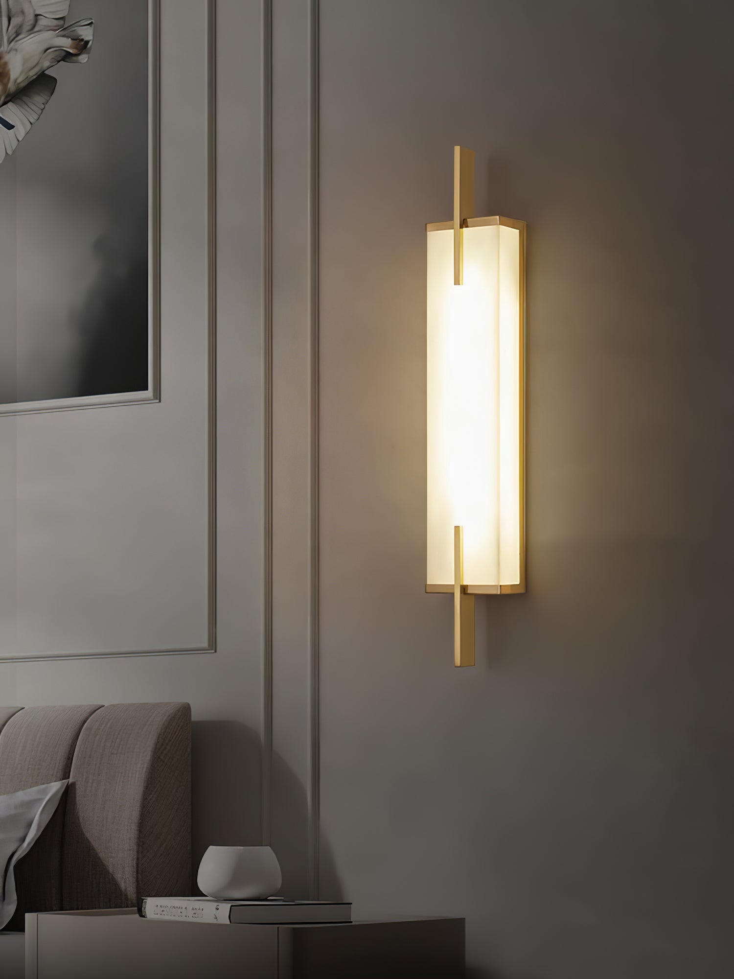 Aurcarir Rectangular Alabaster Wall Light - Blowlighting