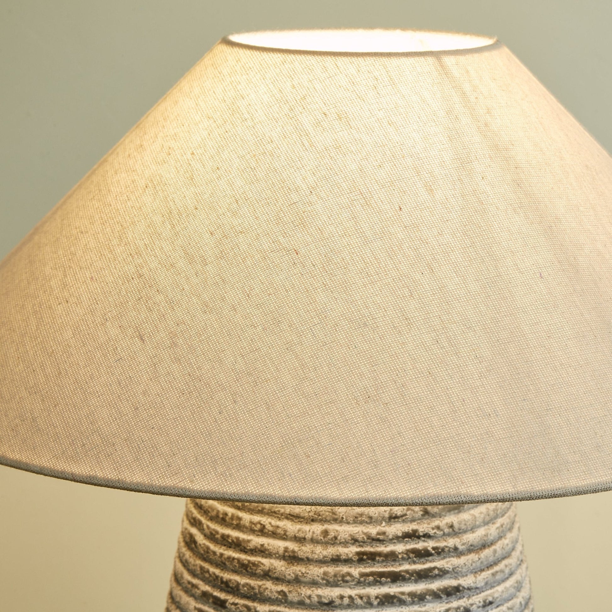 Callisto Ribbed Ceramic Table Lamp - Blowlighting