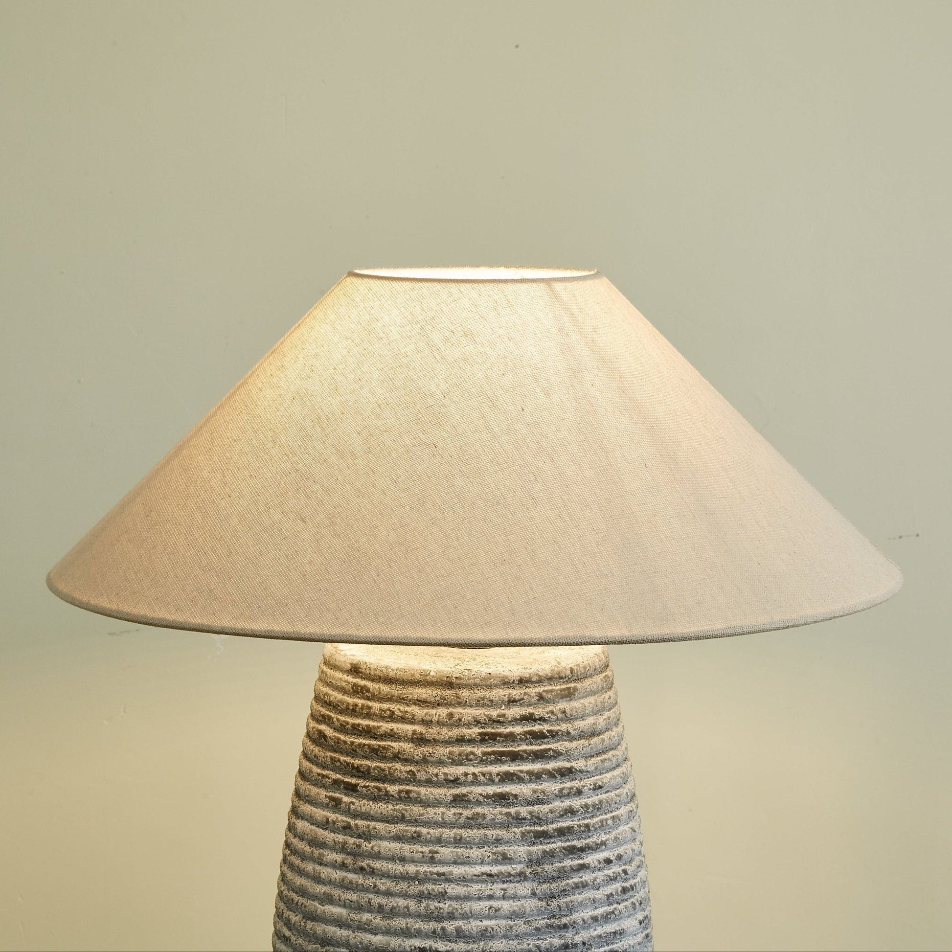 Callisto Ribbed Ceramic Table Lamp - Blowlighting